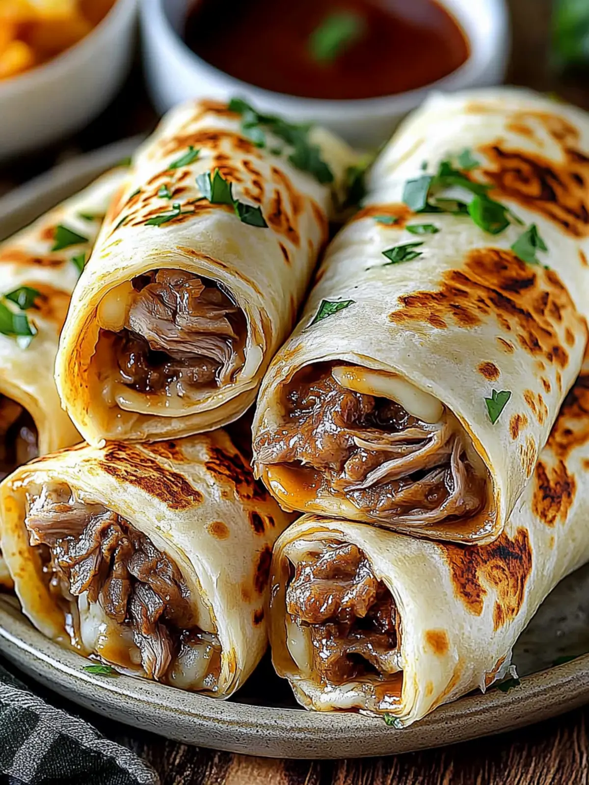 Savory French Dip Tortilla Roll Ups That Wow Your Guests 3 French Dip Tortilla Roll Ups