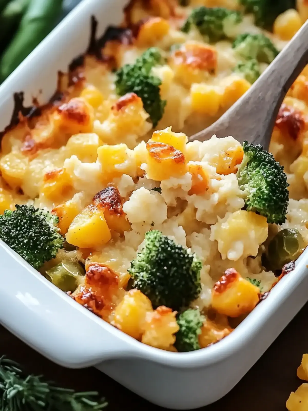 Savory Vegetable Casserole with Creamy Cheese Goodness 2 Vegetable Casserole