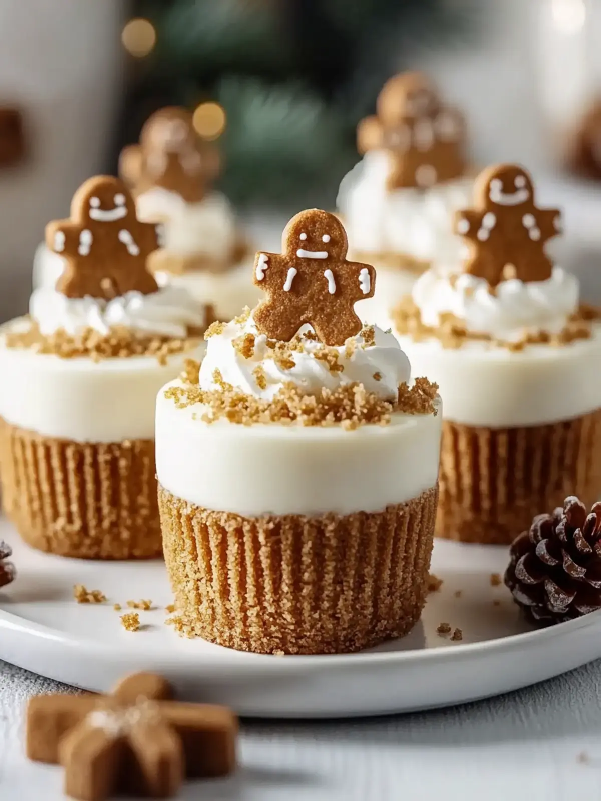 No-Bake Gingerbread Cheesecake Cups: A Festive Delight! 3 No-Bake Gingerbread Cheesecake Cups