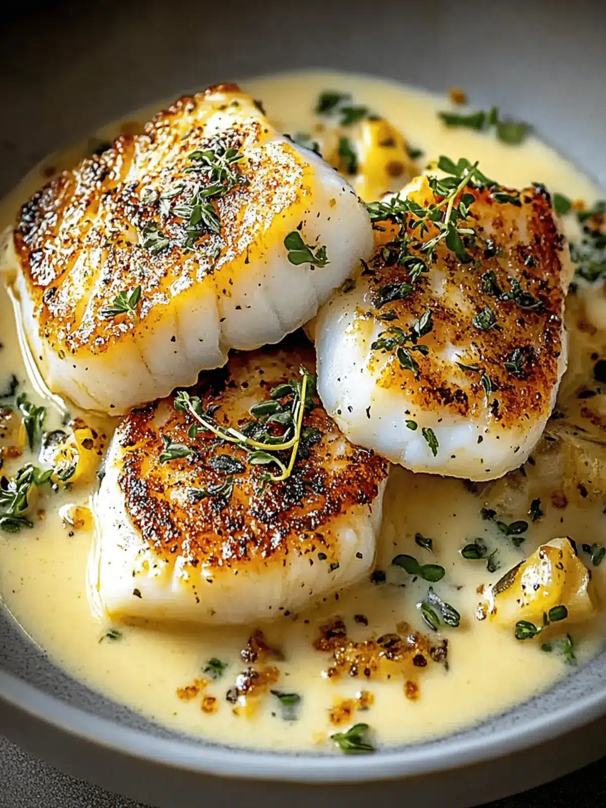 Pan-Seared Cod with Garlic Cream Sauce for Effortless Elegance 4 Pan-Seared Cod with Garlic Cream Sauce