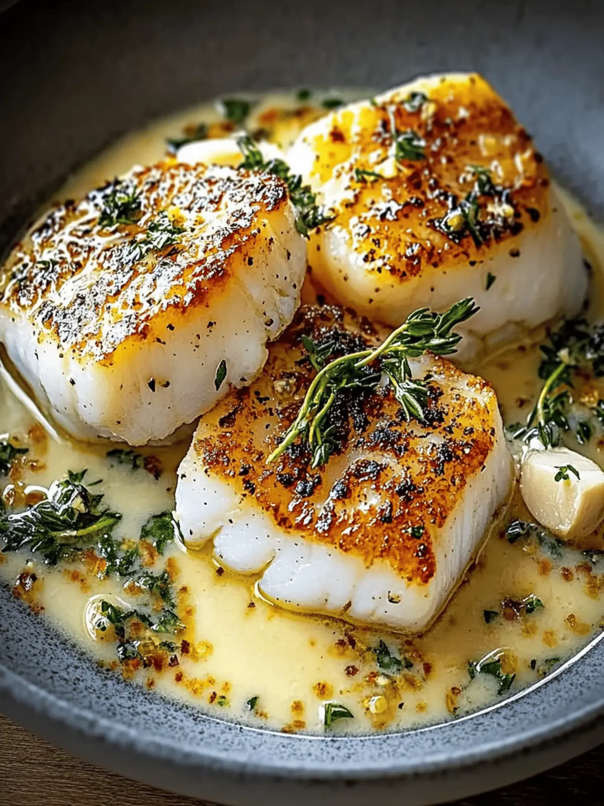 Pan-Seared Cod with Garlic Cream Sauce for Effortless Elegance 2 Pan-Seared Cod with Garlic Cream Sauce