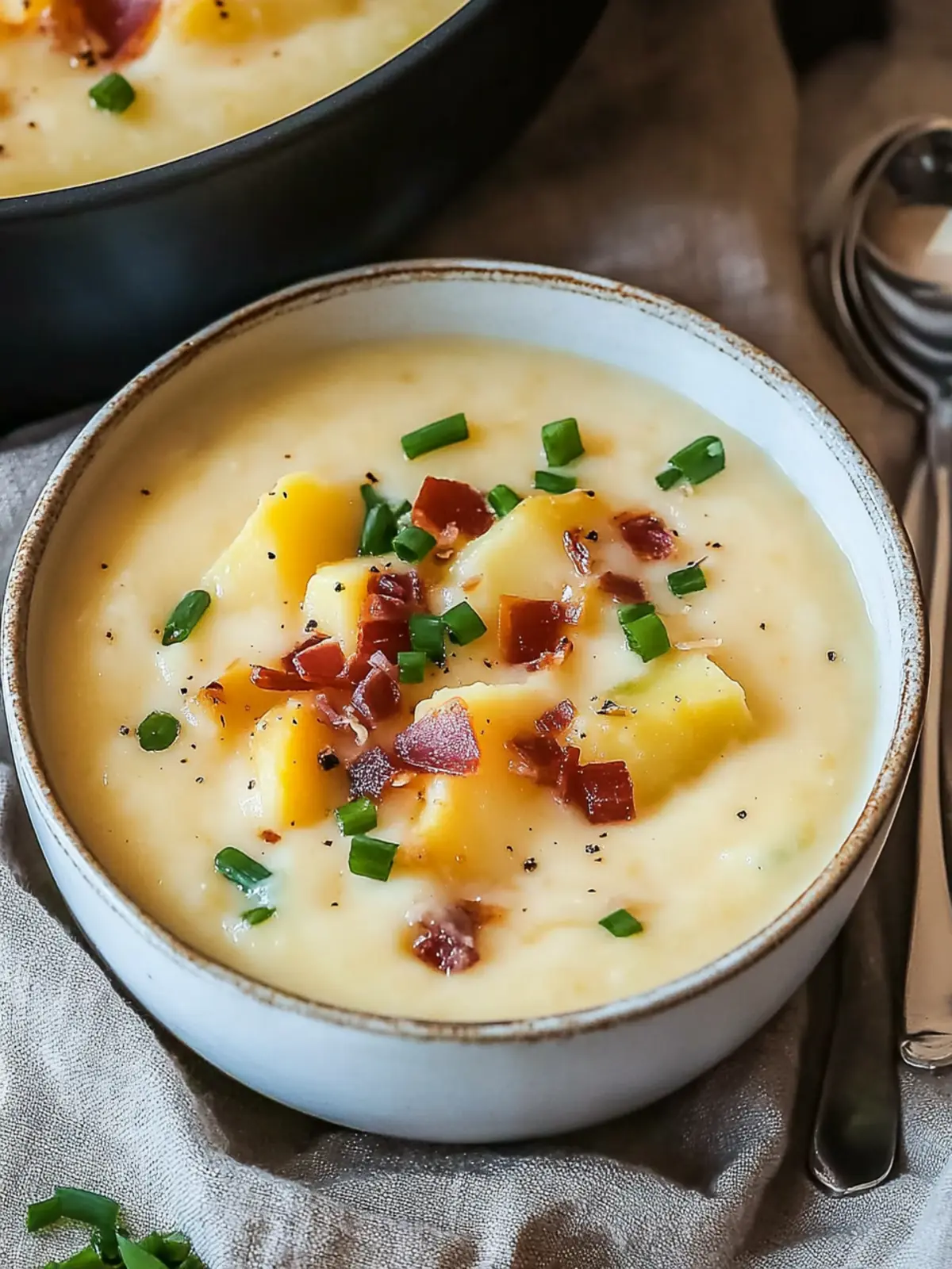 Creamy Loaded Baked Potato Soup in 30 Minutes Flat 4 Creamy Loaded Baked Potato Soup