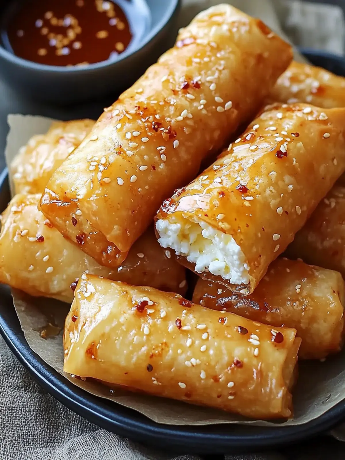 Oven-Fried Feta Rolls with Chili Honey You ll Crave Every Time 3 Oven-Fried Feta Rolls with Chili Honey