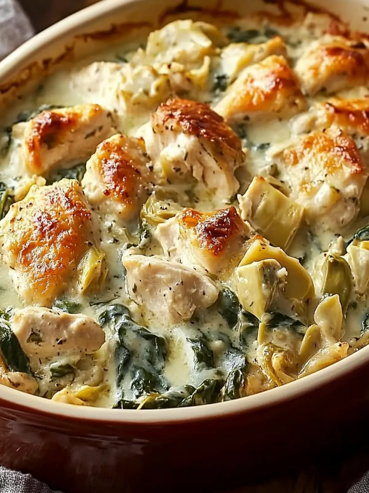 Spinach and Artichoke Chicken Casserole for Cozy Nights 3 Spinach and Artichoke Chicken Casserole