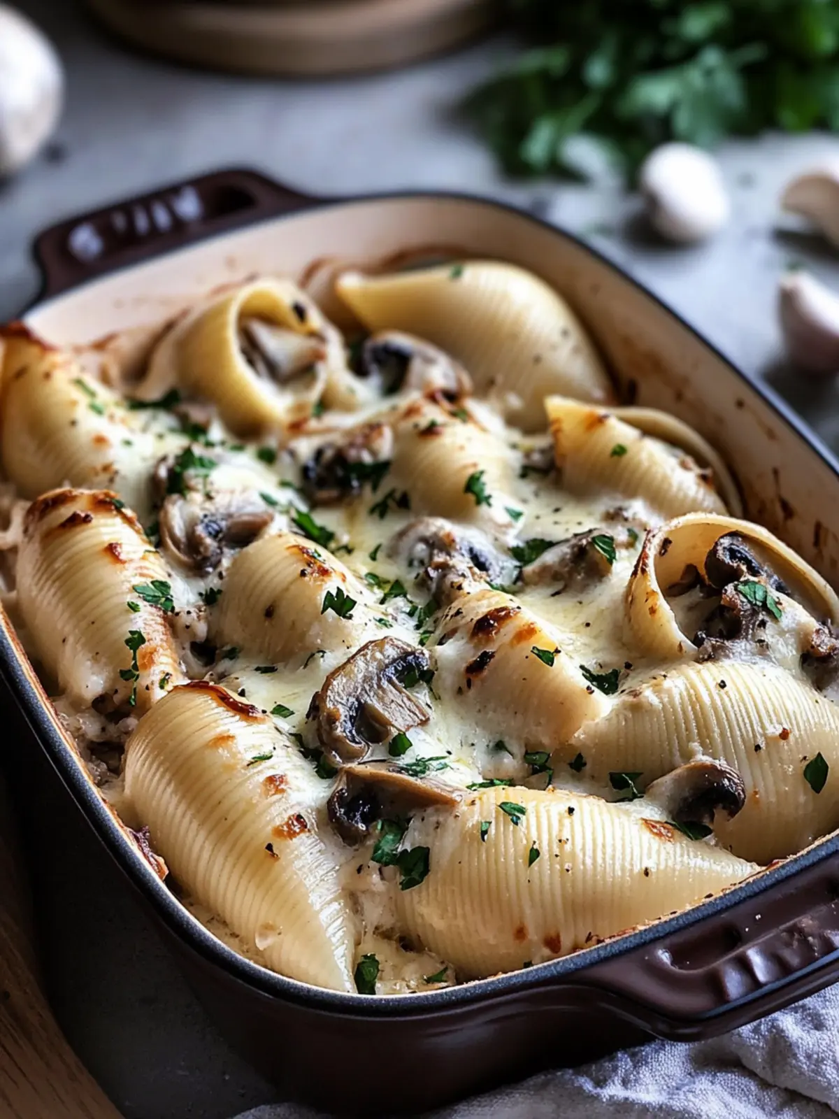 Creamy Garlic Mushroom Stuffed Shells for Cozy Nights In 2 Creamy Garlic Mushroom Stuffed Shells