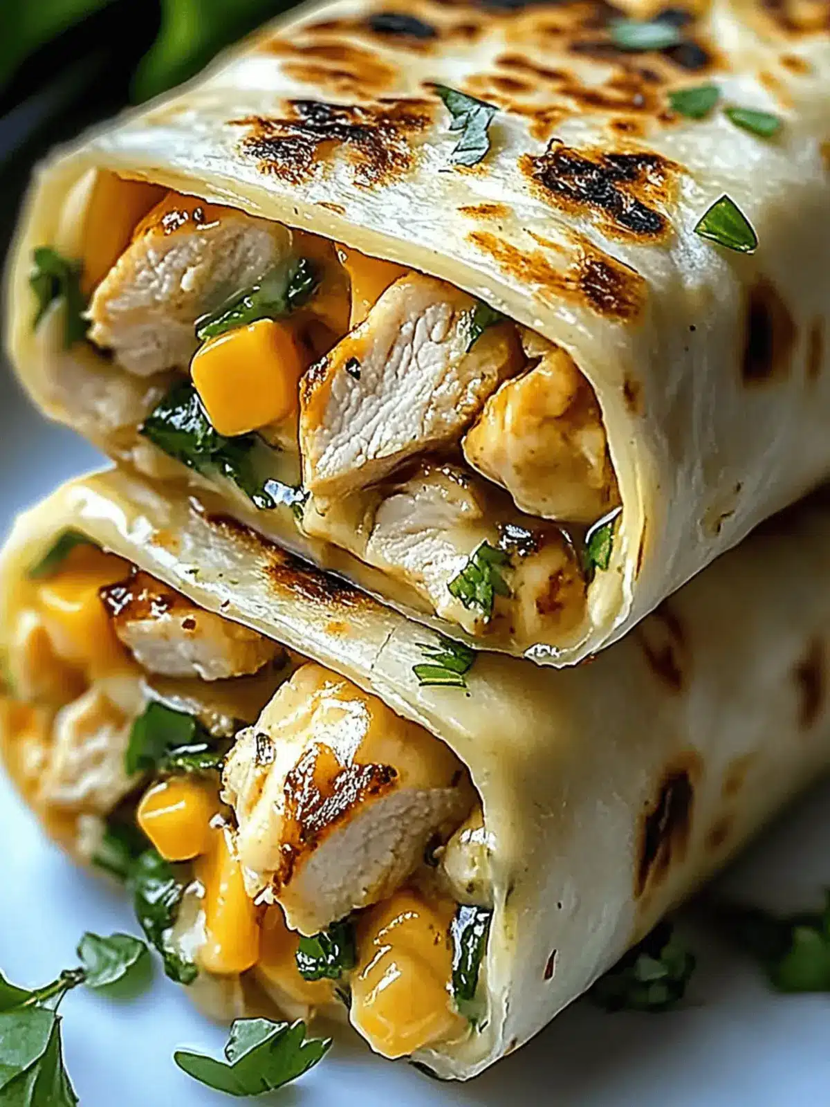Cheesy Garlic Chicken Wraps Ready in Just 20 Minutes 2 Cheesy Garlic Chicken Wraps