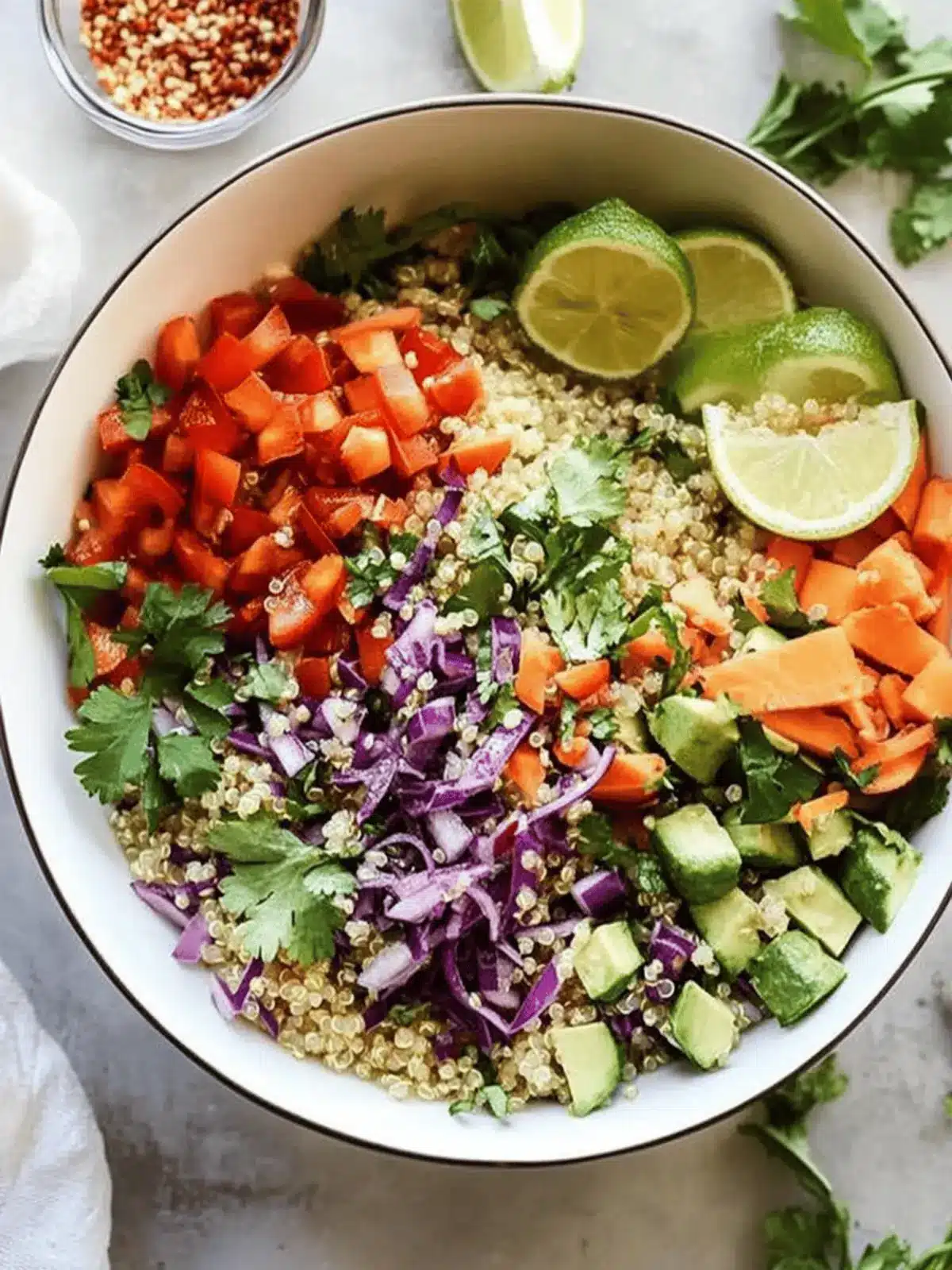 Delicious Thai Quinoa Salad with Creamy Peanut Dressing 2 Thai Quinoa Salad