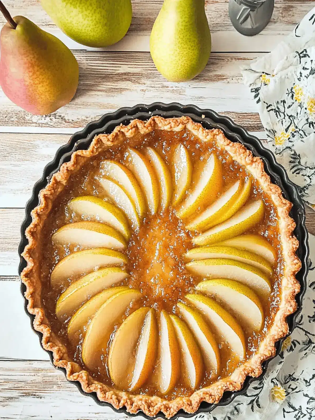 10 Minute Beautiful French Pear Tart That'll Wow Everyone 2 10 Minute (Beautiful) French Pear Tart