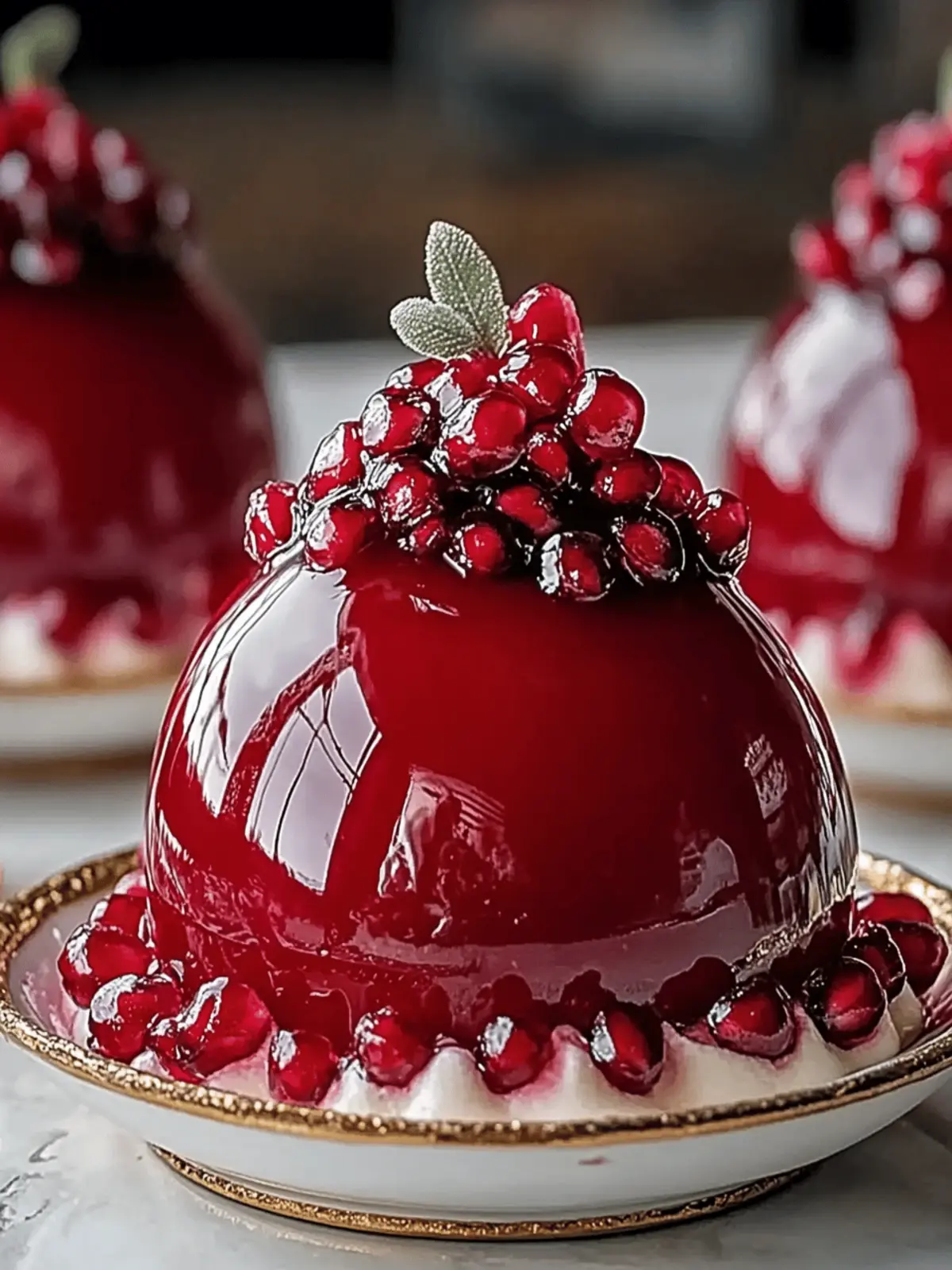 Create Stunning Glossy Pomegranate Mousse Domes at Home 3 Glossy Pomegranate Mousse Domes