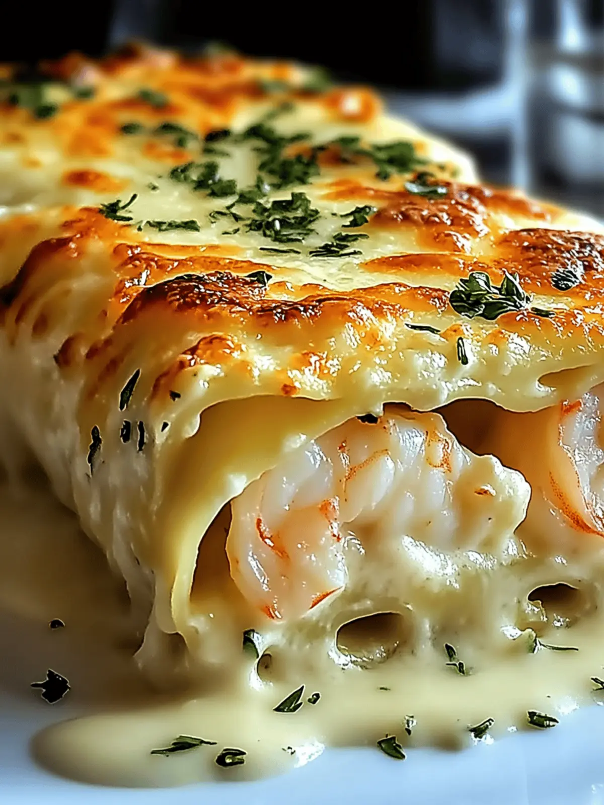 Savory Shrimp & Crab Alfredo Lasagna Roll for Ultimate Comfort 4 Shrimp & Crab Alfredo Lasagna Roll