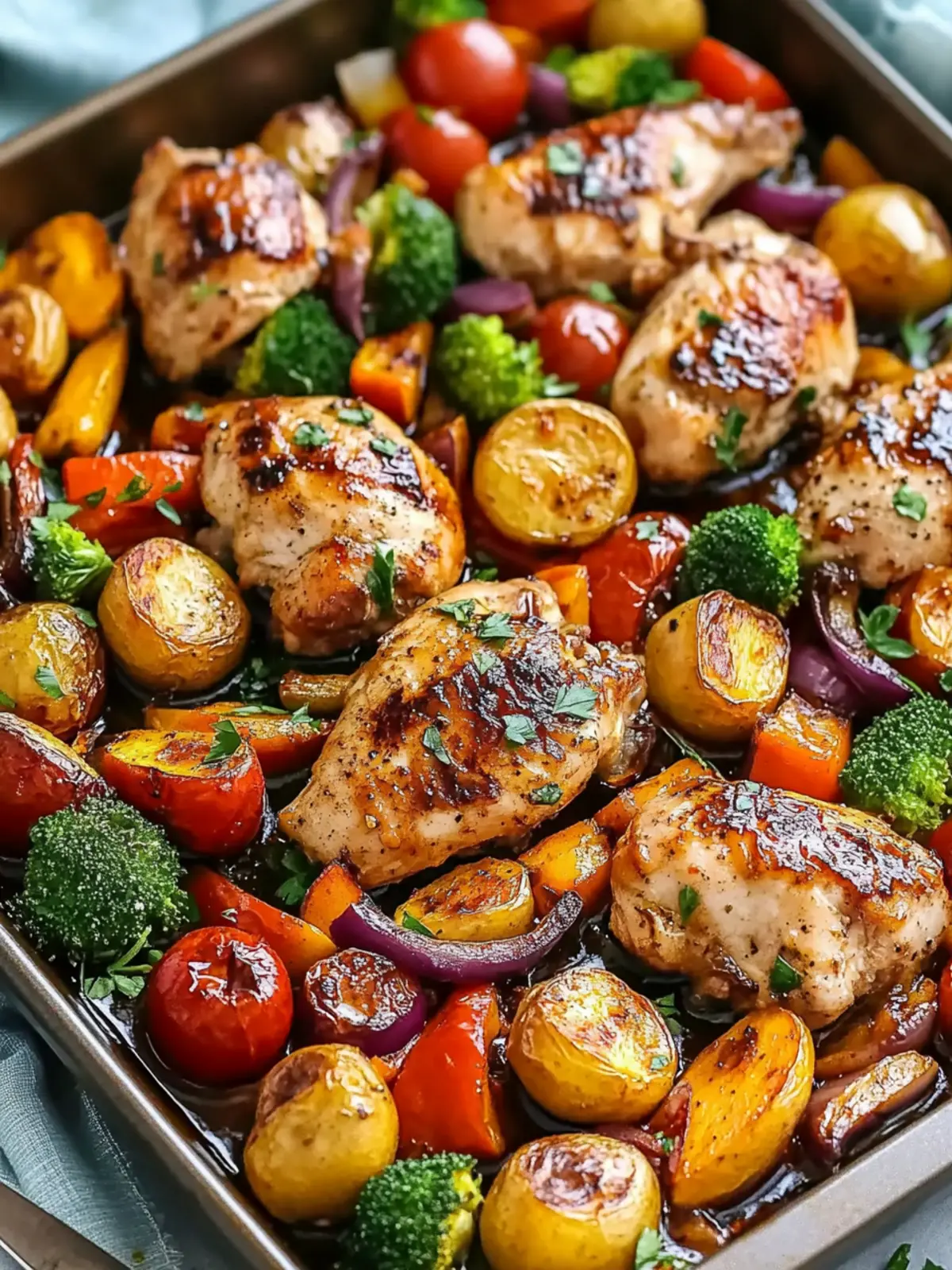 Balsamic Glazed Chicken and Veggies One-Pan Wonder 3 Balsamic Glazed Chicken and Veggies (Sheet Pan)