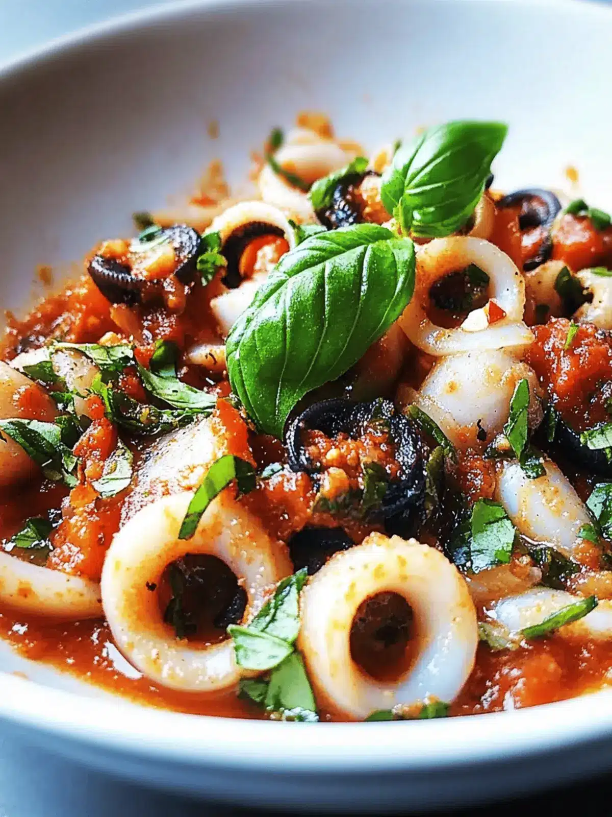 Keto Garlic Squid with Tomato Basil Sauce - Quick and Tasty 2 Garlic Squid with Tomato Basil Sauce