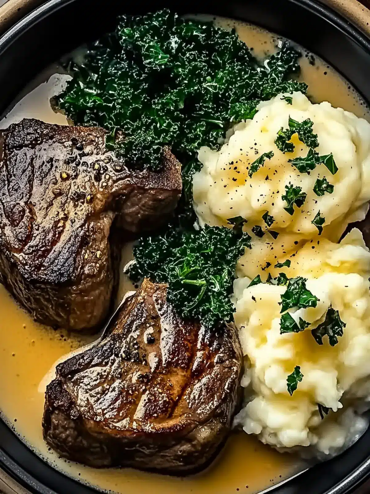 Savor Gaelic Irish Steaks with Creamy Kale Colcannon Tonight 2 Savor Gaelic Irish Steaks with Creamy Kale Colcannon Delight