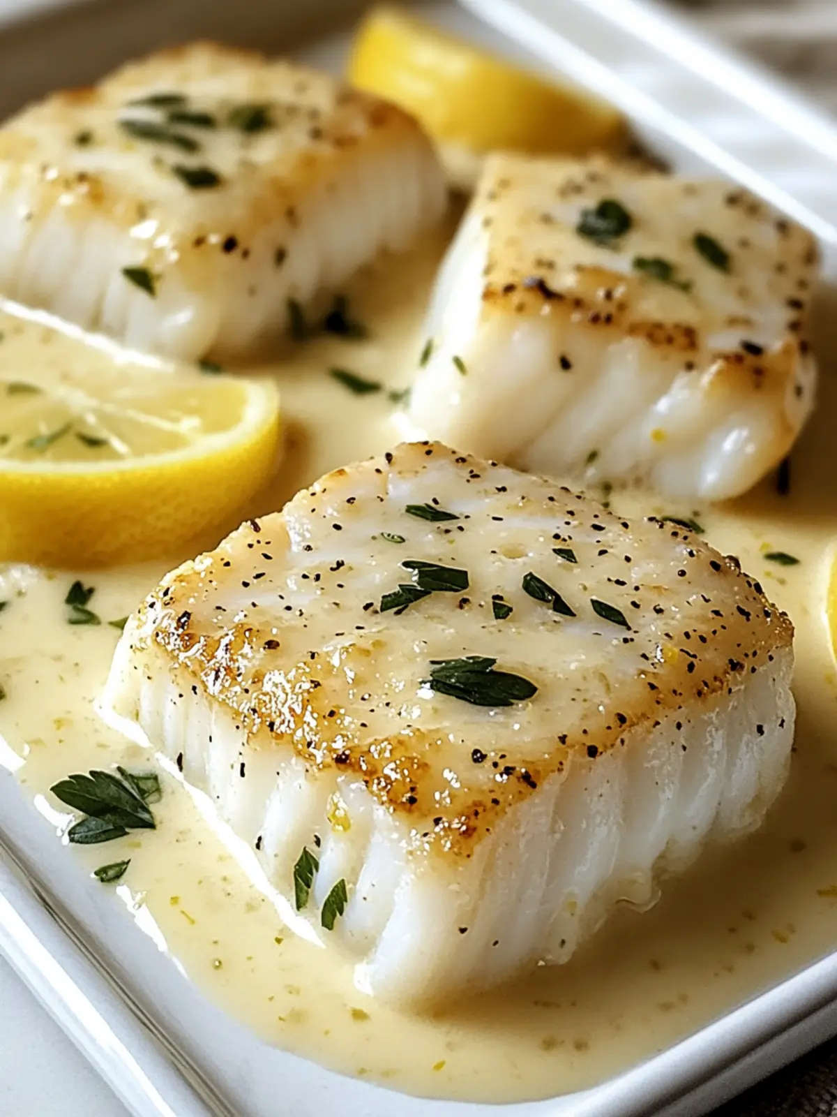 Baked Cod in Coconut Lemon Cream Sauce for a Tropical Night In 2 Baked Cod in Coconut Lemon Cream Sauce