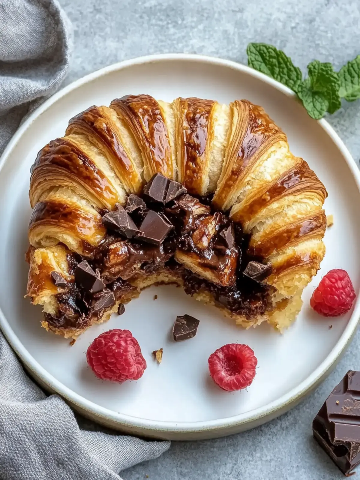 Mouthwatering Chocolate Croissant Breakfast Bake to Indulge In 4 Chocolate Croissant Breakfast Bake