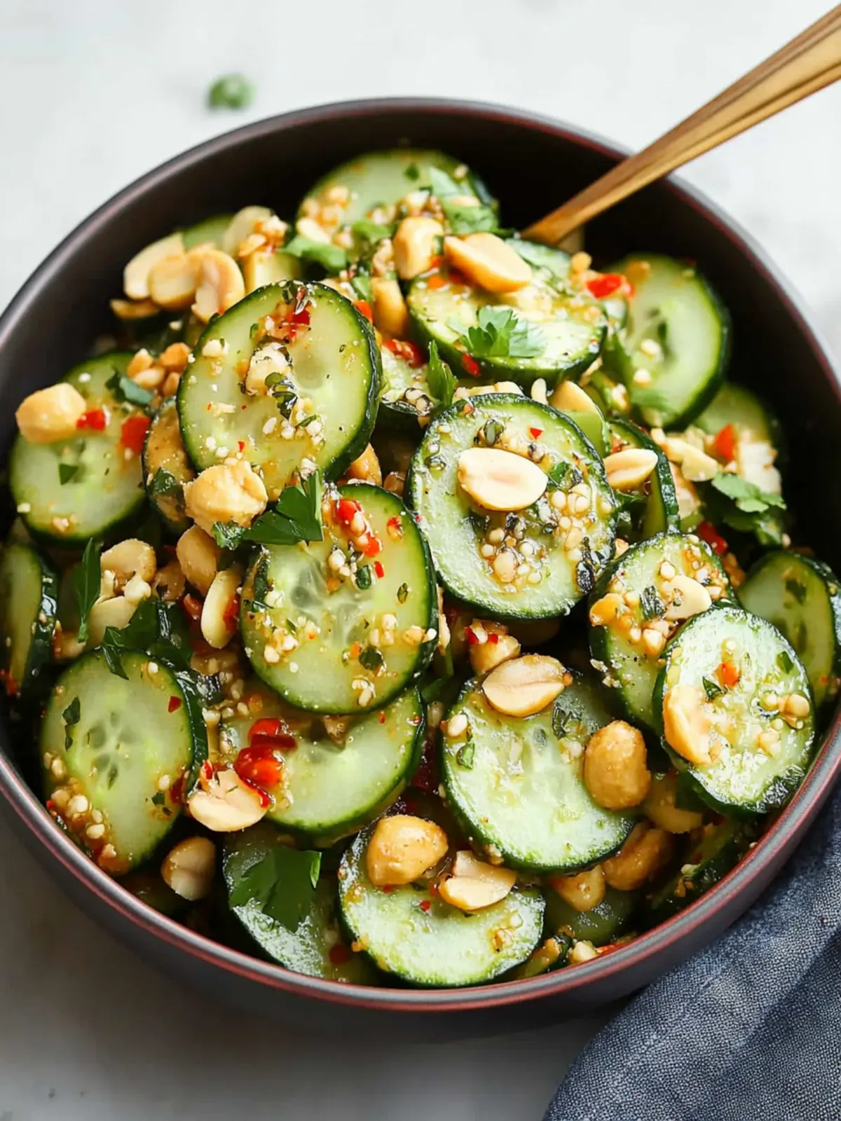Zesty Spicy Peanut Cucumber Salad for Refreshing Crunch 3 Spicy Peanut Cucumber Salad