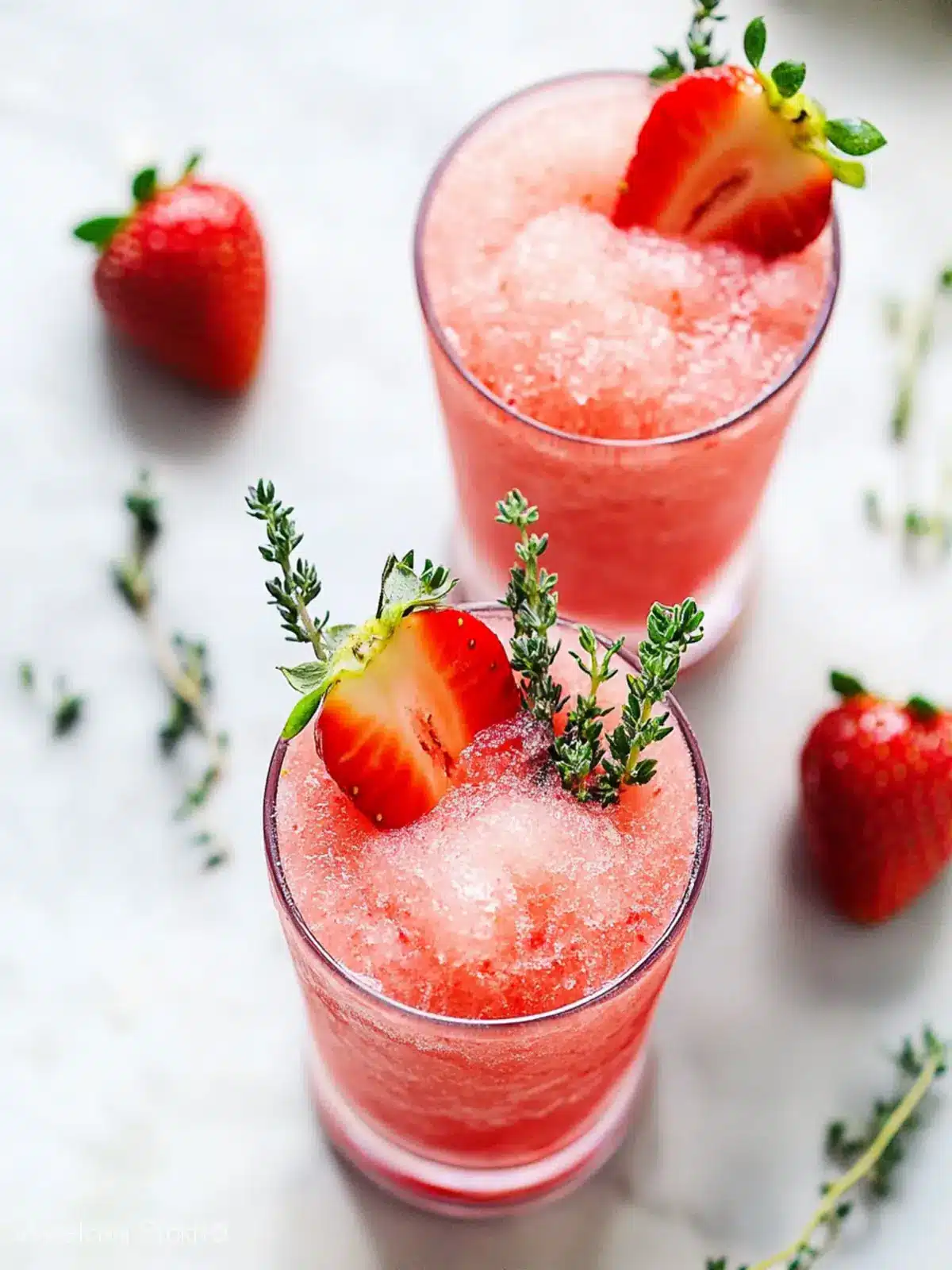 Strawberry and Thyme Slushie Cocktails: Sip Love This Valentine 3 Strawberry and Thyme Slushie Cocktails