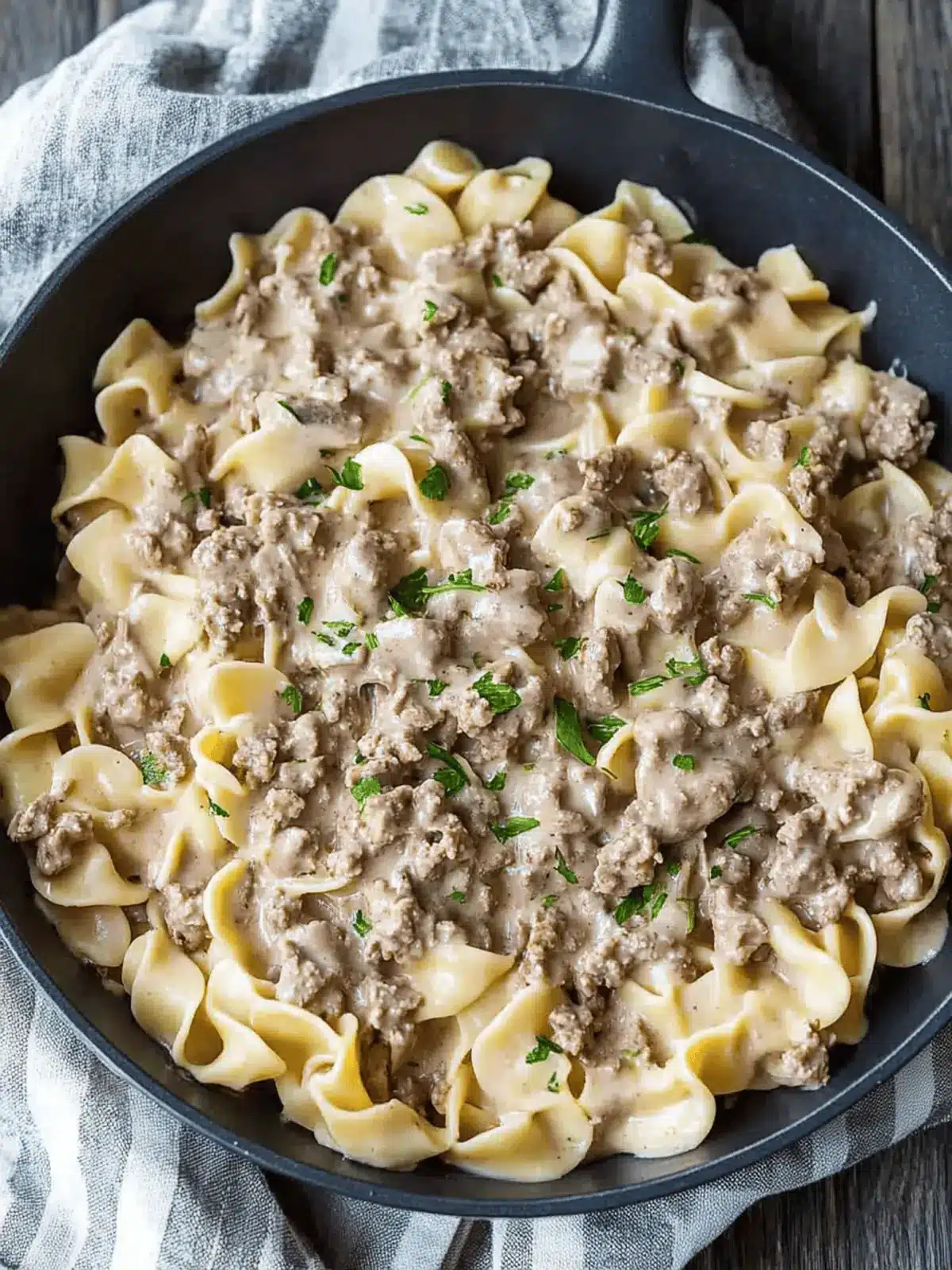 Ground Beef Stroganoff: Creamy Comfort in 30 Minutes 4 Ground Beef Stroganoff