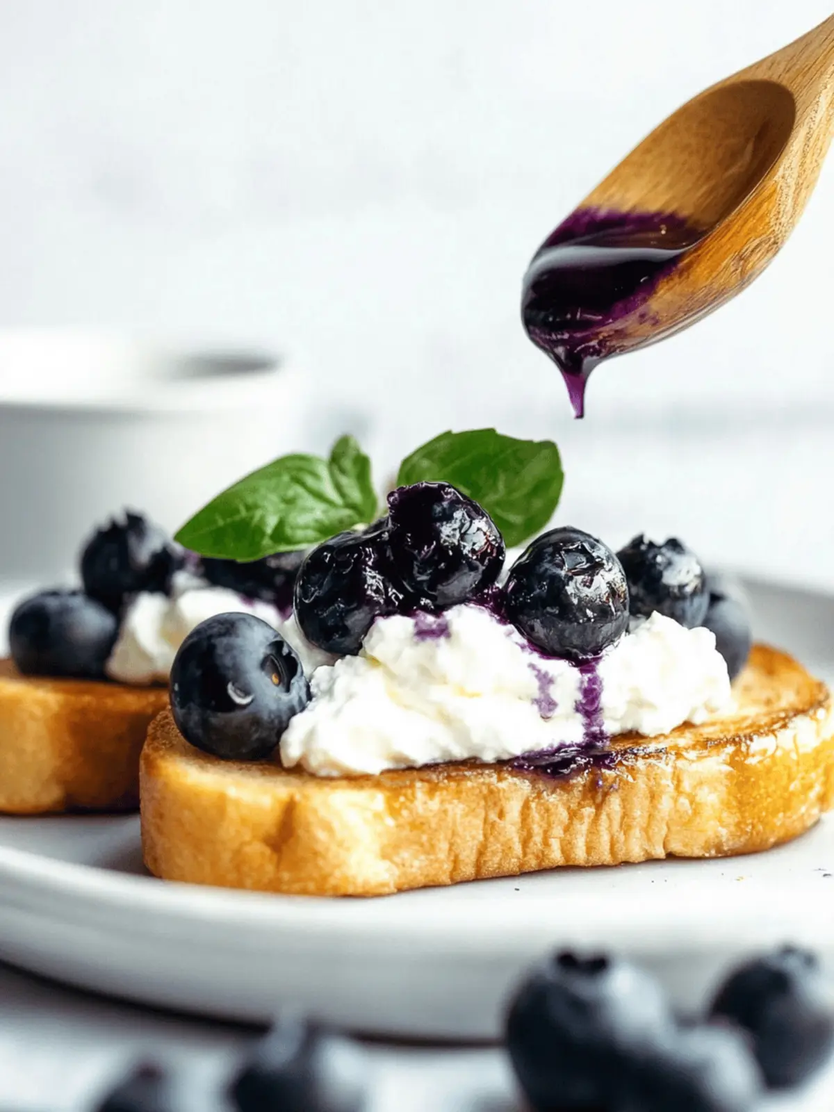 Luxurious Blueberry Toast with Whipped Ricotta Bliss 2 Blueberry Toast with Whipped Ricotta