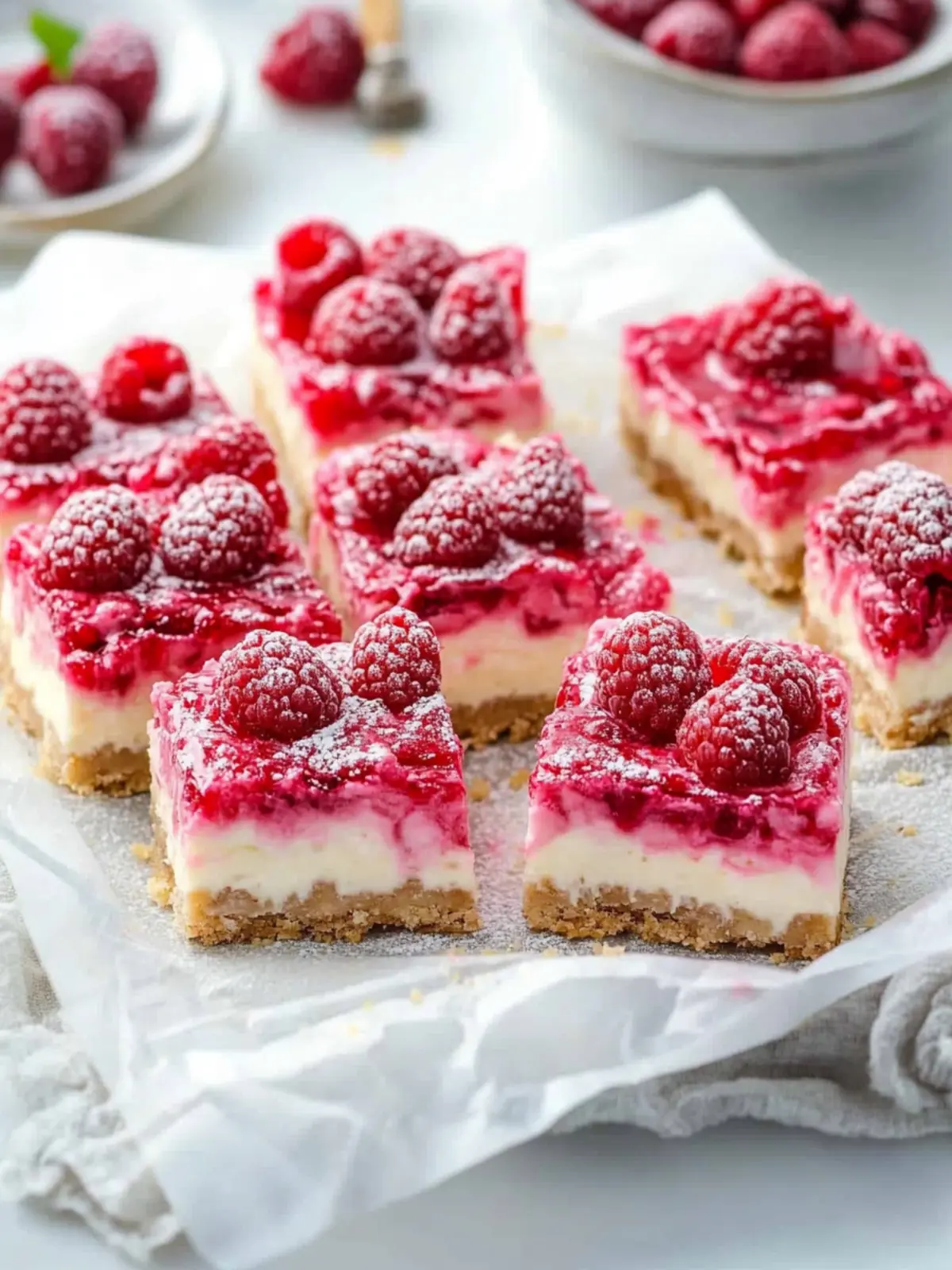 Indulge in Romantic Raspberry Cheesecake Bars for Sweet Moments 4 Romantic Raspberry Cheesecake Bars