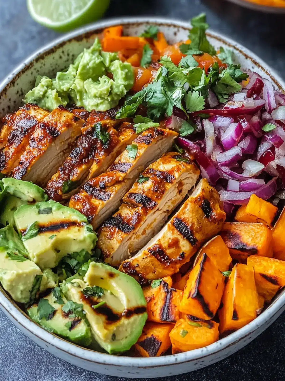 BBQ Chicken Sweet Potato Bowl Your New Healthy Favorite! 2 BBQ Chicken Sweet Potato Bowl