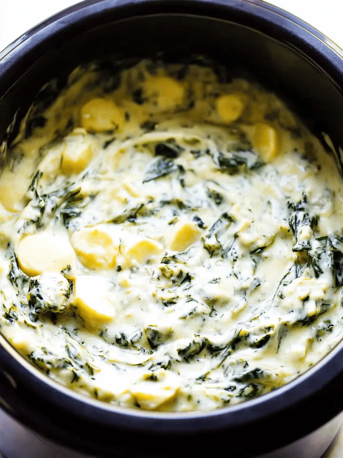 Creamy Crockpot Spinach Artichoke Dip Everyone Will Love 2 CROCKPOT SPINACH ARTICHOKE DIP