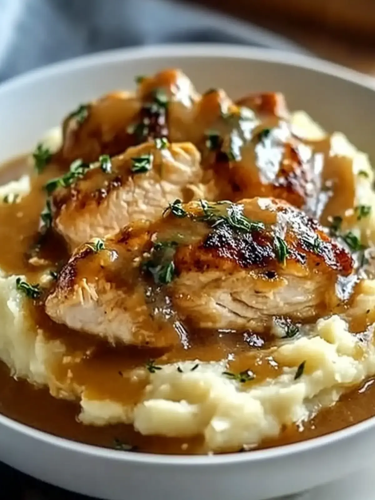Chicken and Garlic Gravy with Cheesy Mashed Potatoes Joy 3 Chicken and Garlic Gravy with Cheesy Mashed Potatoes