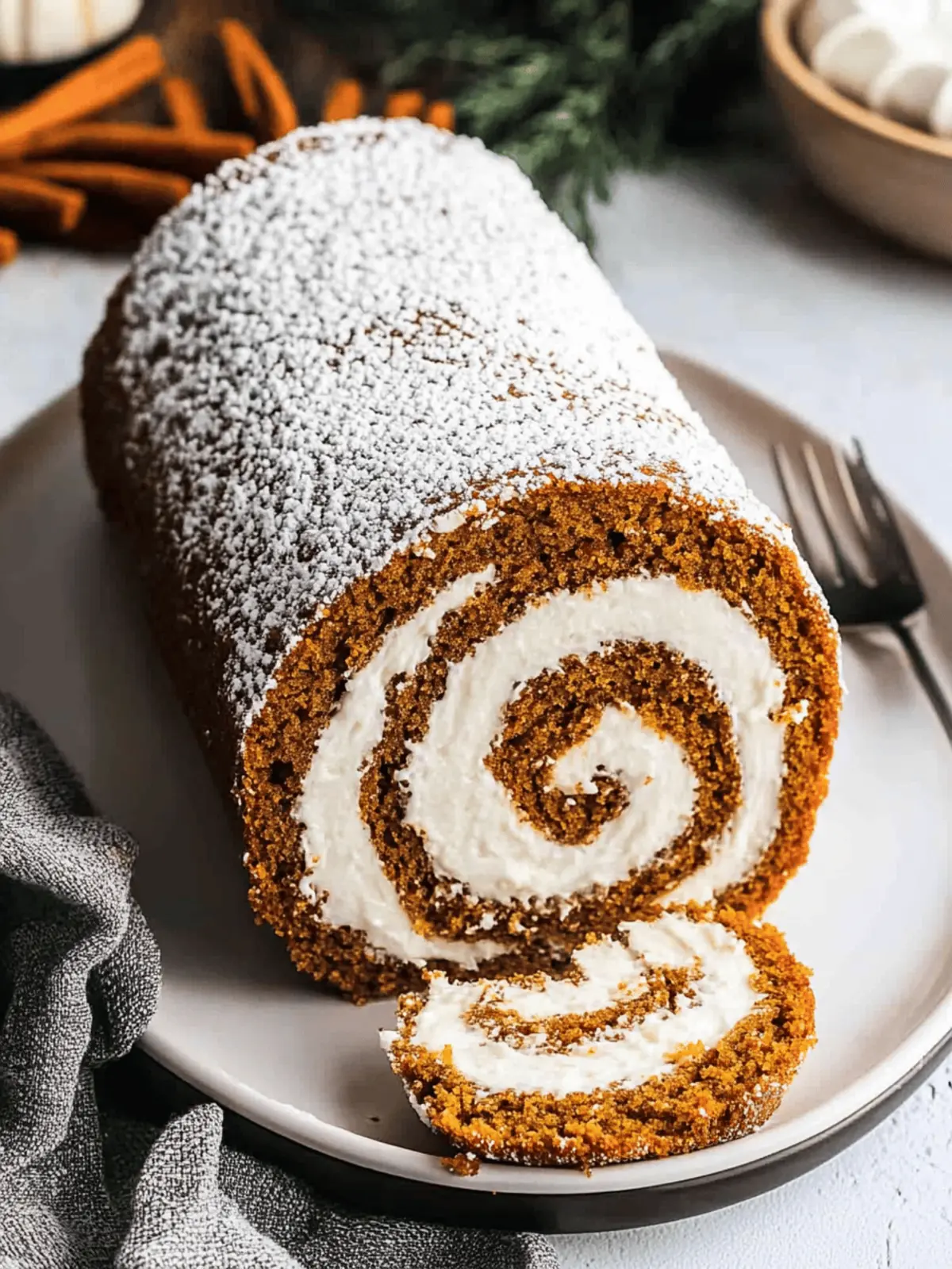 Delicious Pumpkin Roll Cake with Cream Cheese Delight 4 Pumpkin Roll Cake