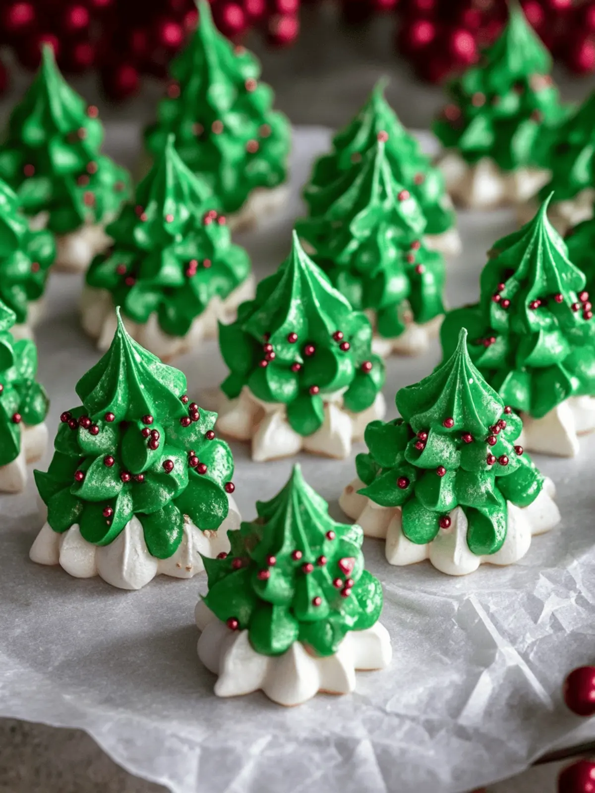 Delightful Meringue Trees: Festive Treats with 5 Ingredients 3 Meringue Trees