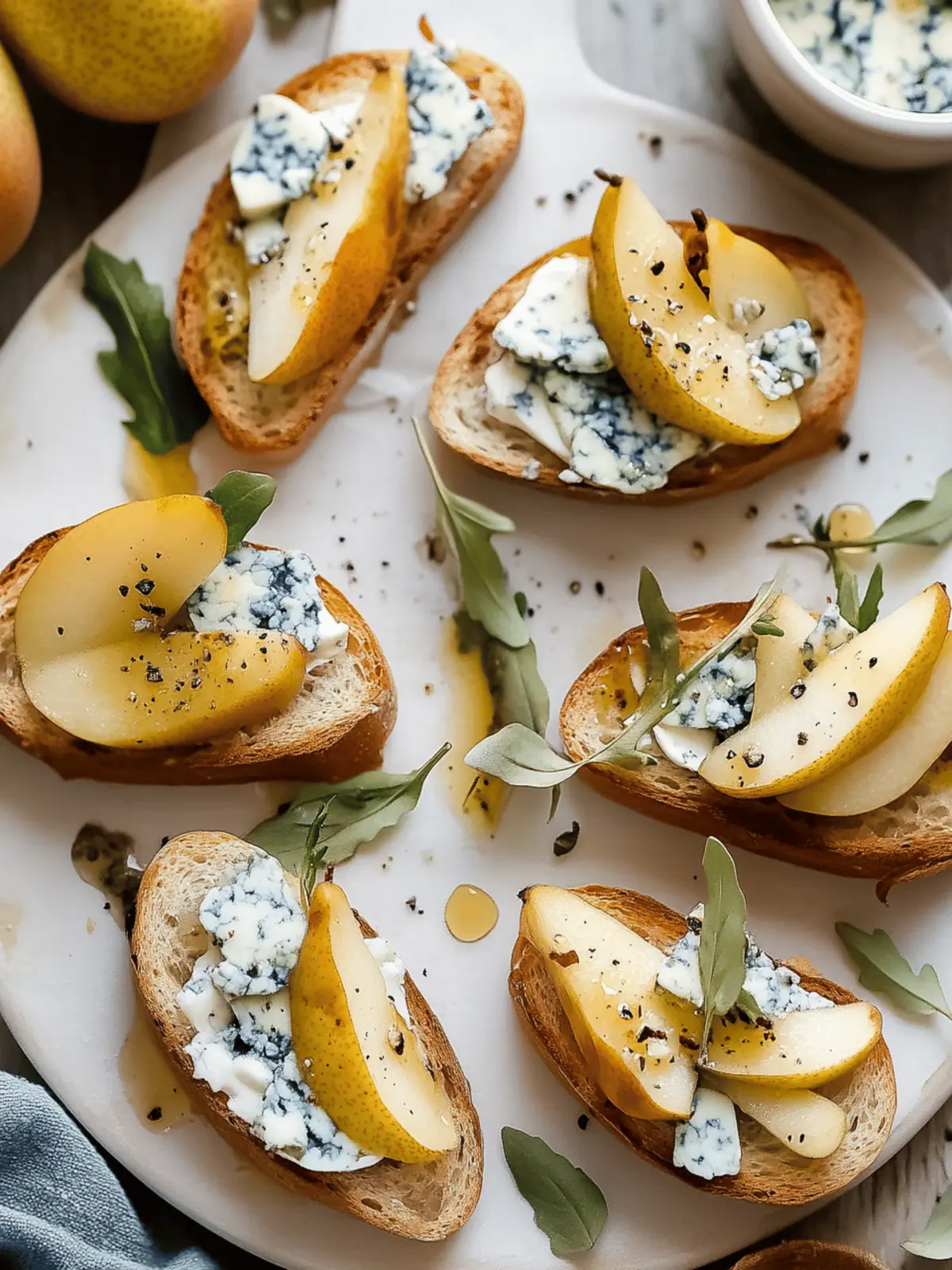 Delicious Pear and Blue Cheese Crostini for Easy Entertaining 4 Pear and Blue Cheese Crostini
