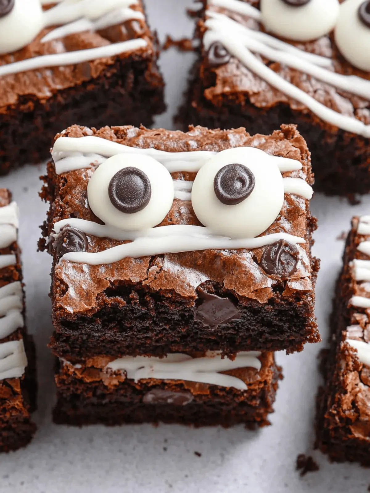 Mummy Brownies: Fun Halloween Treats That Kids Will Love 2 Mummy Brownies