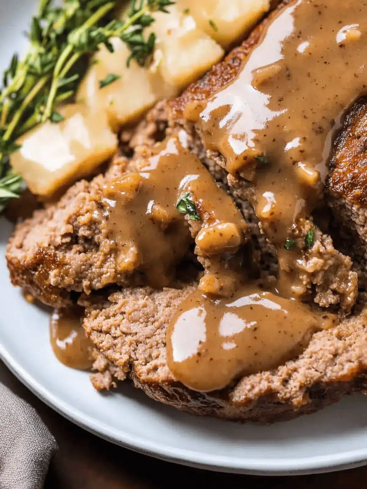 Savory Meatloaf with Brown Gravy - A Family Favorite Delight 4 Meatloaf with Brown Gravy