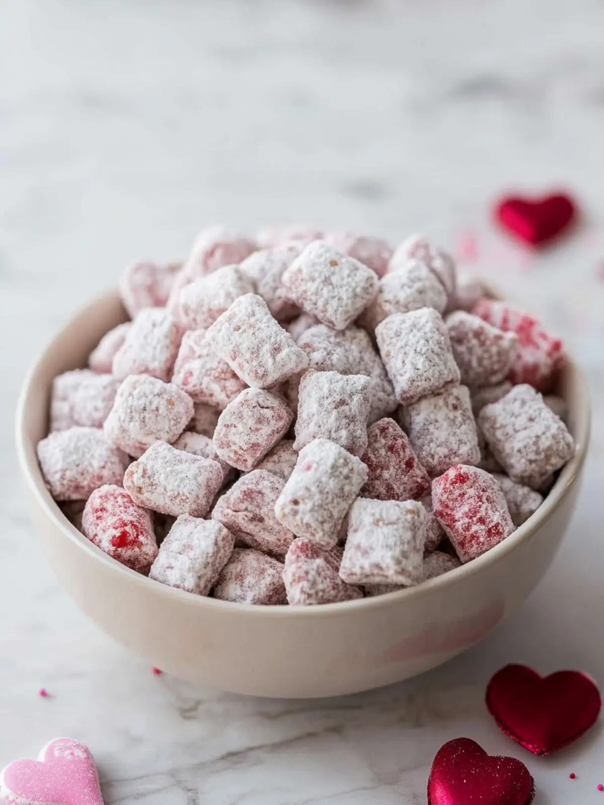 Irresistibly Sweet Valentine's Day Muddy Buddies Delight 3 Valentine's Day Muddy Buddies /Puppy Chow