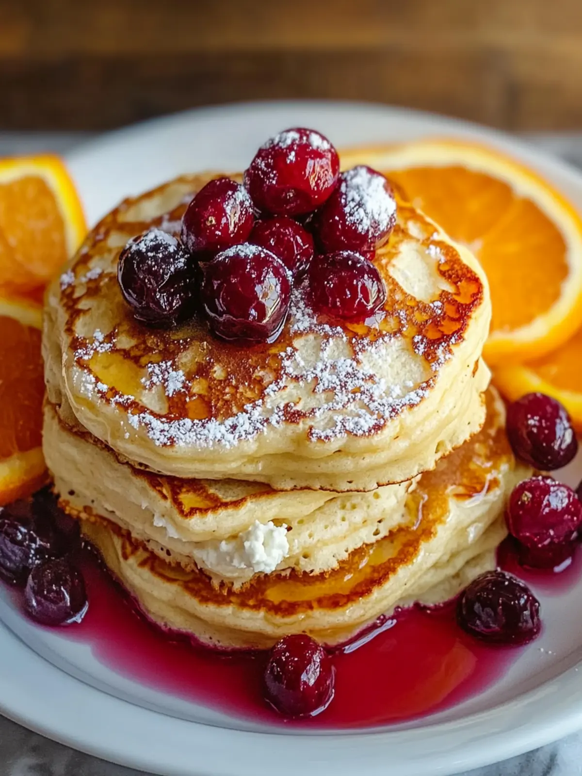 Fluffy Cranberry Orange Ricotta Pancakes for Cozy Mornings 4 Fluffy Cranberry Orange Ricotta Pancakes