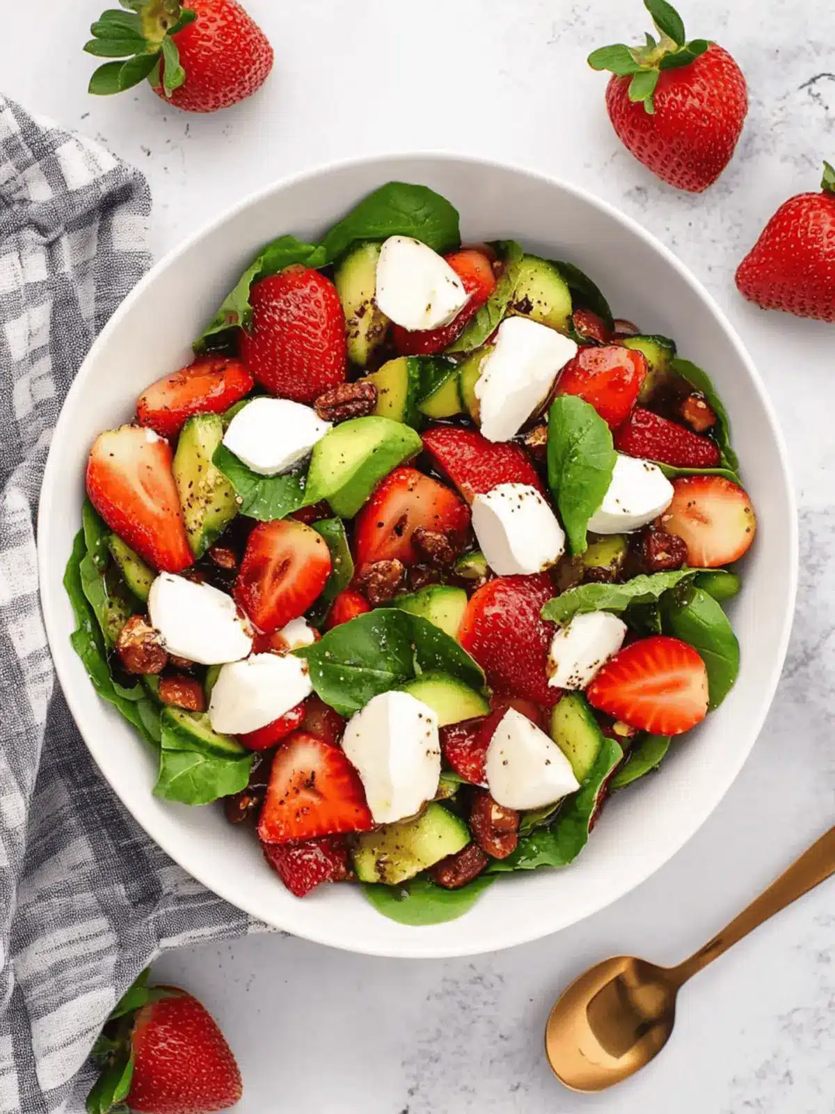 Delicious Strawberry Salad with Balsamic That Refreshes Your Day 2 Strawberry Salad with Balsamic