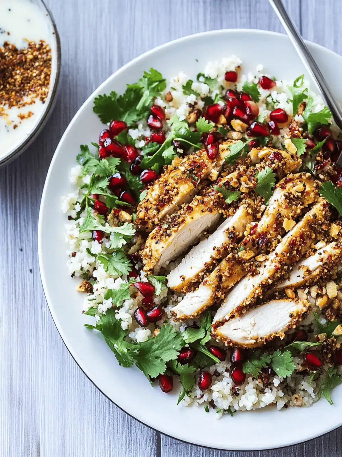 Dukkah Chicken With Pomegranate Tabbouleh: A Flavorful Feast 3 Dukkah Chicken With Pomegranate Tabohleh