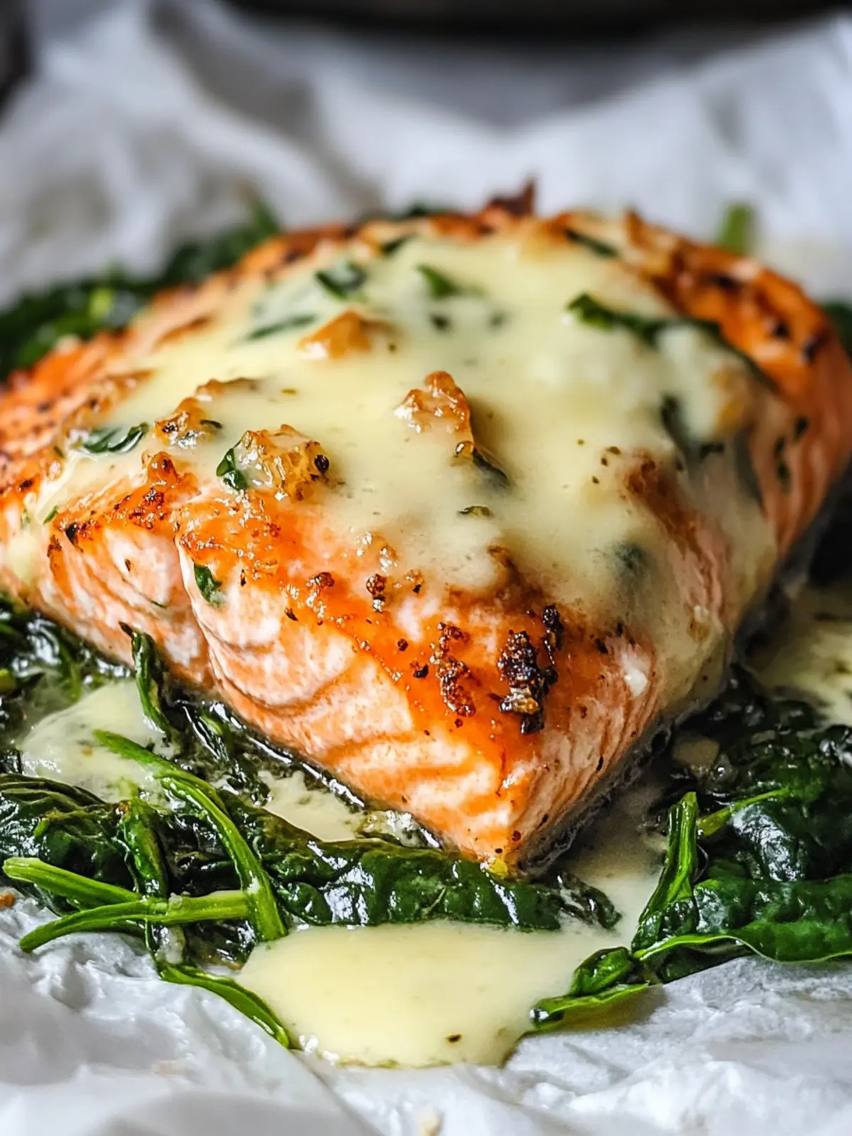 Baked Salmon with Spinach: A Quick, Heart-Healthy Delight 4 Baked Salmon with Spinach