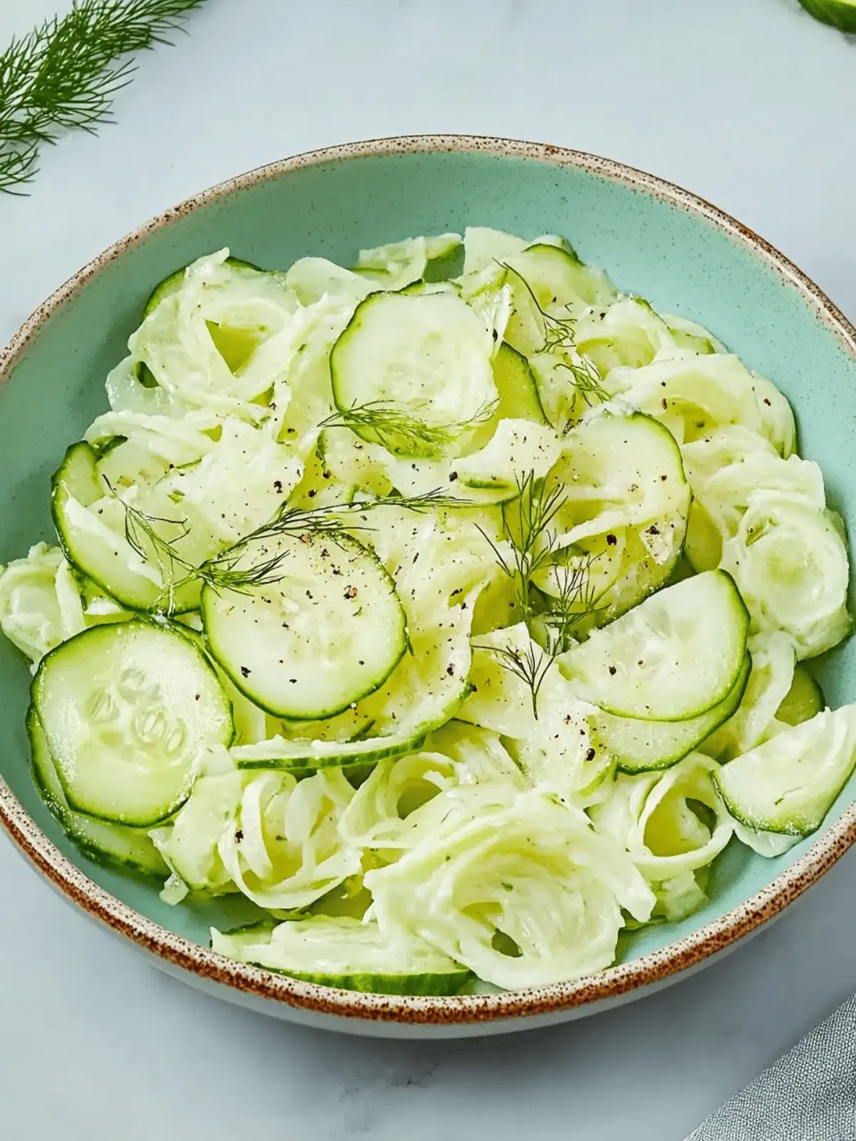 Dad's Creamy Cucumber Salad: Refreshing Summer Side Delight 4 Dad's Creamy Cucumber Salad