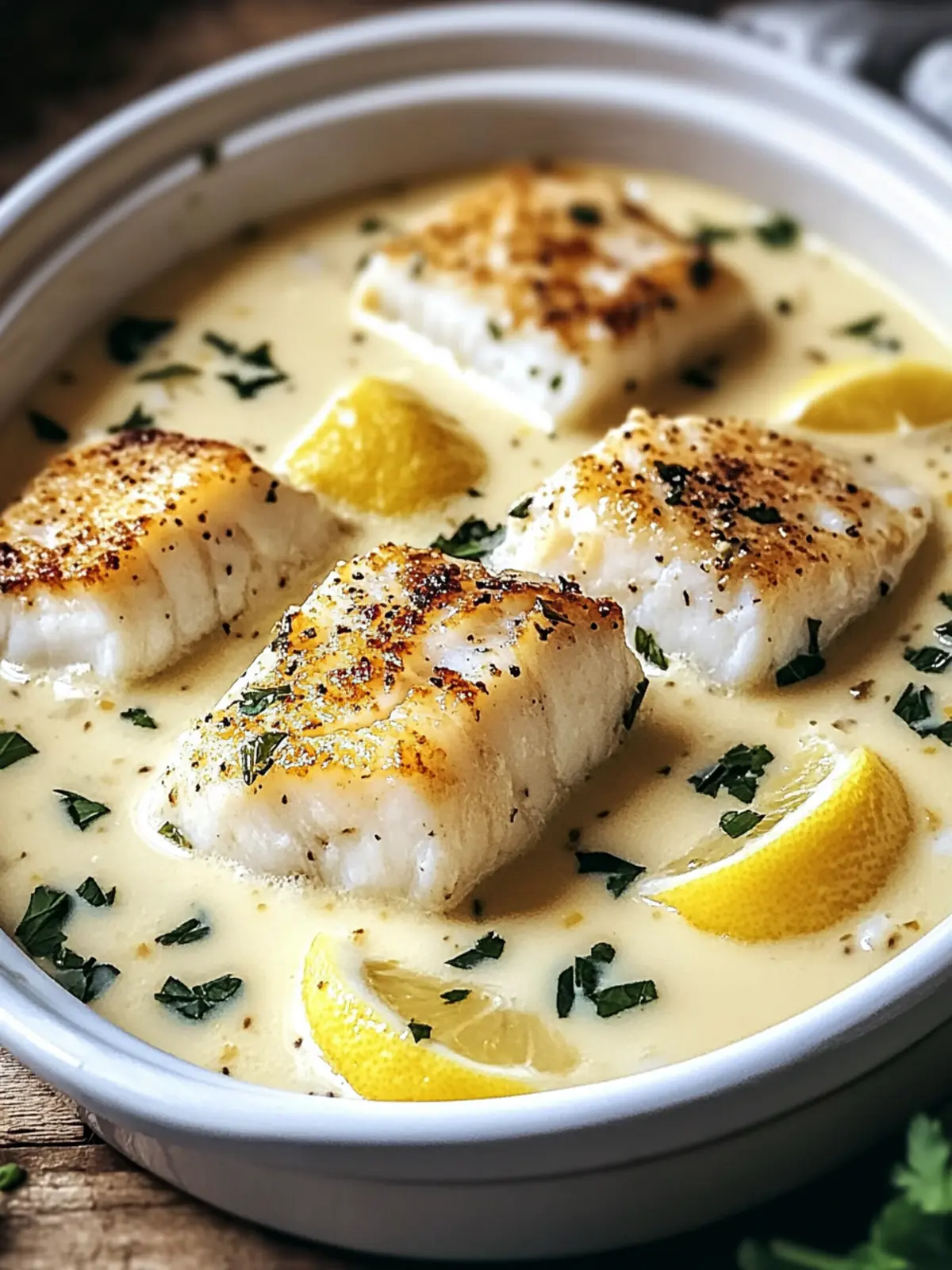 Baked Cod in Coconut Lemon Cream Sauce for a Tropical Night In 3 Baked Cod in Coconut Lemon Cream Sauce