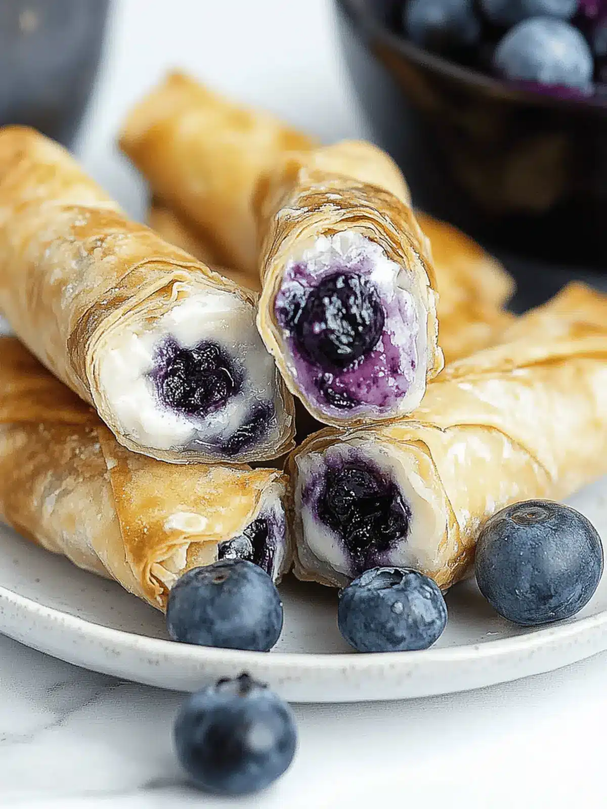 Delicious Blueberry Cheesecake Egg Rolls for Sweet Cravings 4 Blueberry Cheesecake Egg Rolls