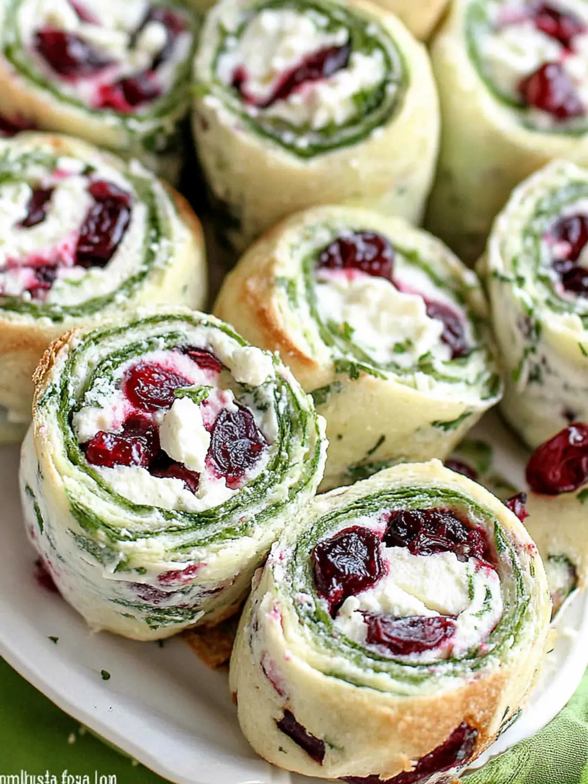 Cranberry Cream Cheese Pinwheels with Feta & Herbs Delight 2 Cranberry Cream Cheese Pinwheels with Feta & Herbs