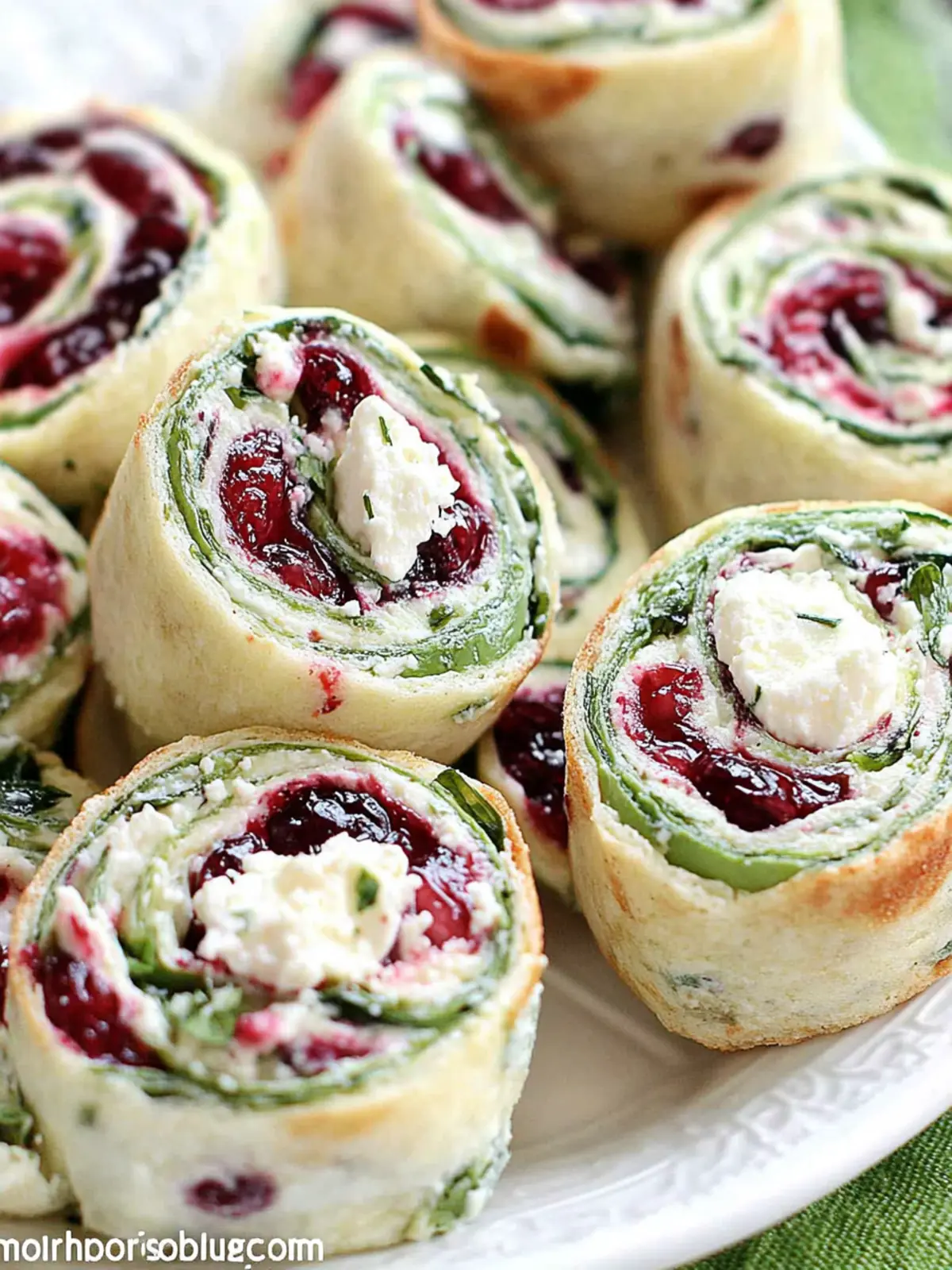 Cranberry Cream Cheese Pinwheels with Feta & Herbs Delight 3 Cranberry Cream Cheese Pinwheels with Feta & Herbs