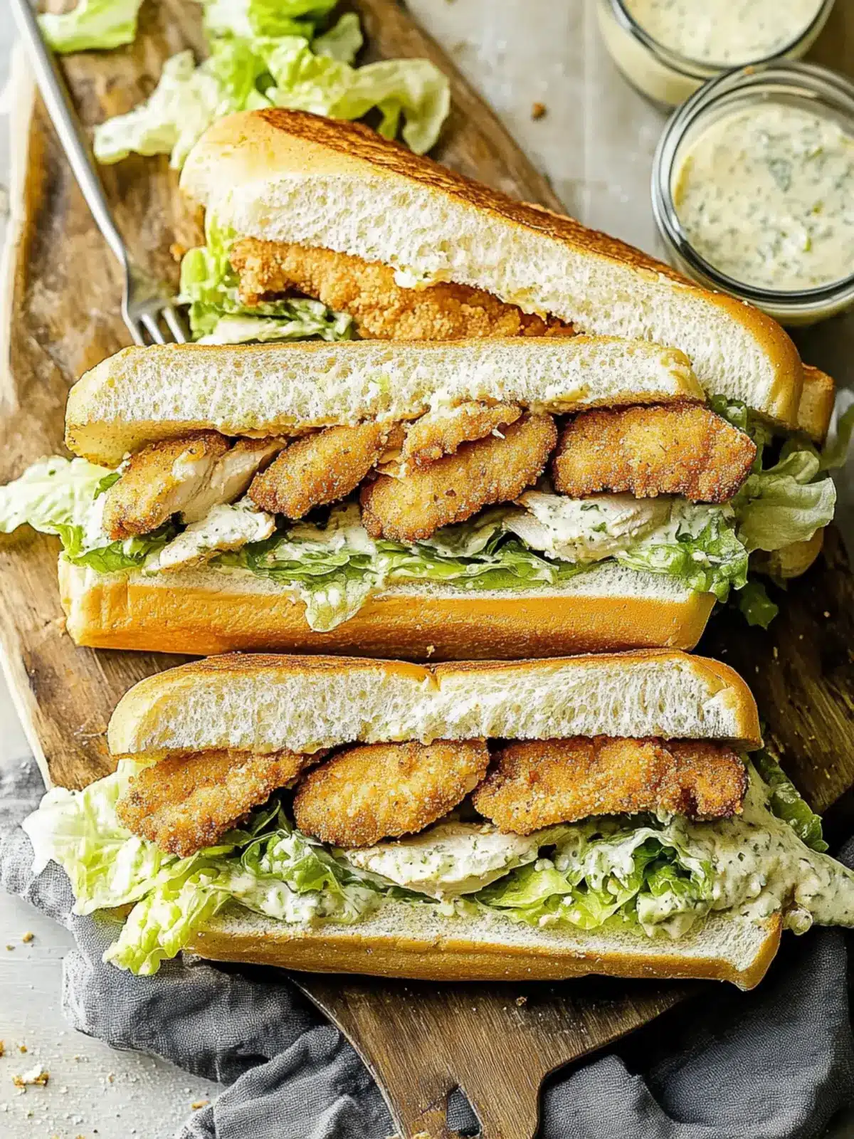 Crispy Chicken Caesar Sandwiches That Wow in Under 30 Minutes 4 Chicken Caesar Sandwiches