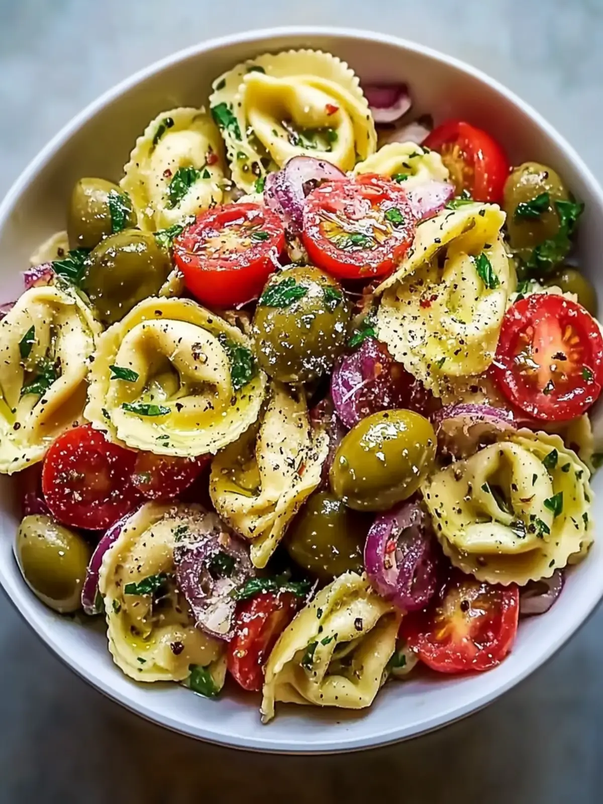 Mediterranean Tortellini Salad with Artichokes & Olives Magic 4 Mediterranean Tortellini Salad with Artichokes & Olives Recipe