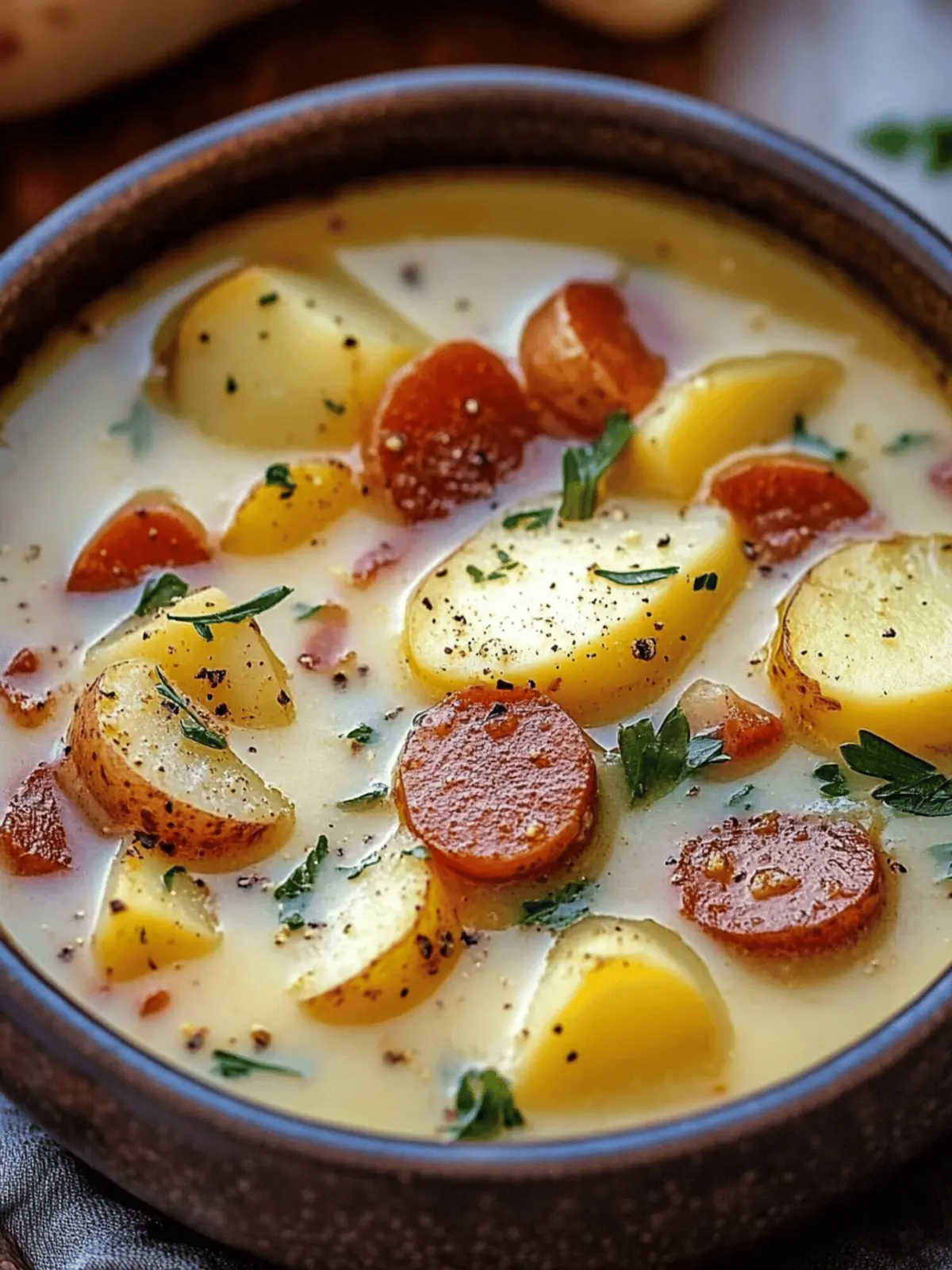 Comforting Cajun Potato Soup with Smoky Andouille Sausage 2 Cajun Potato Soup
