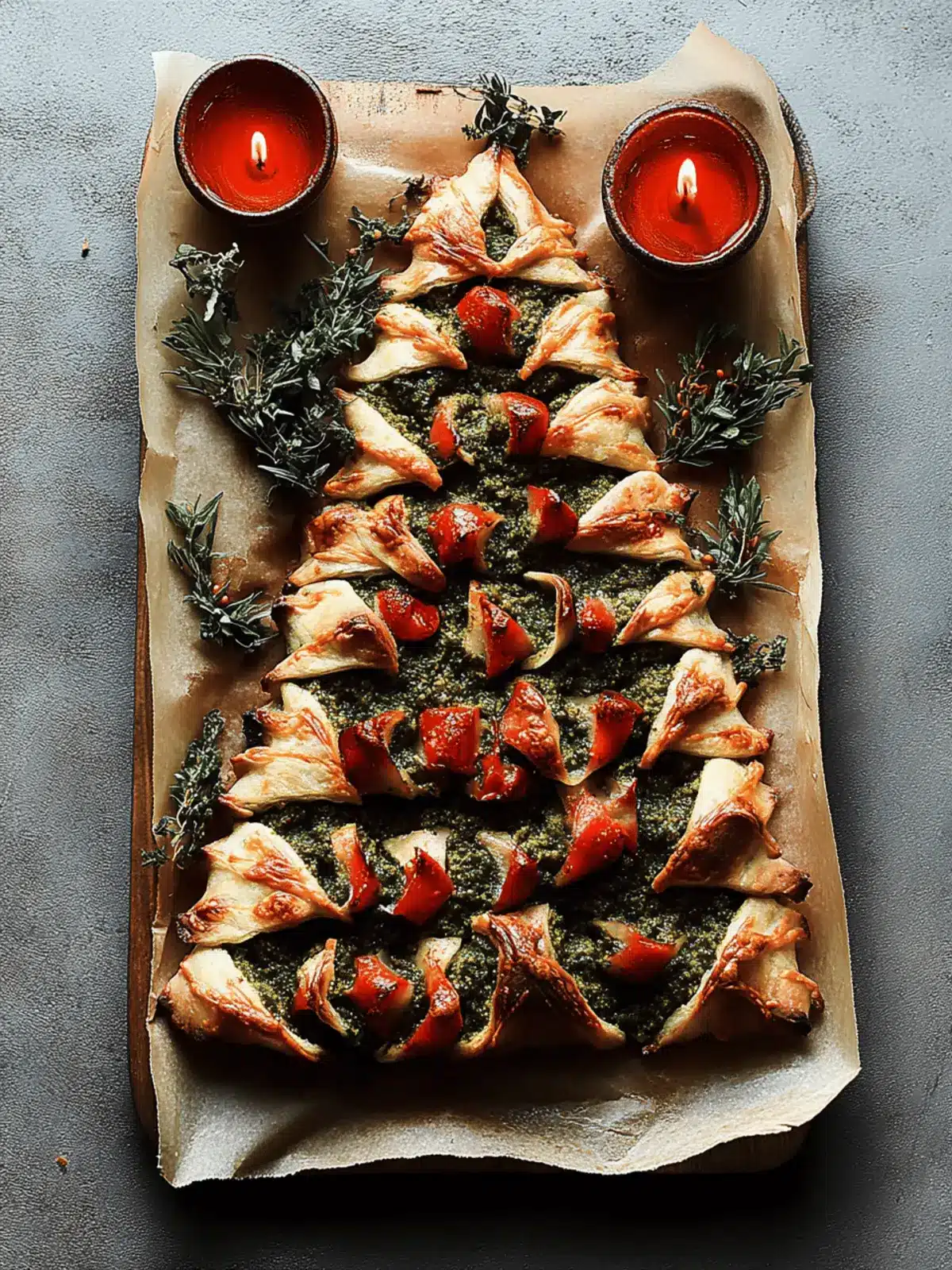 Cheesy Pesto Christmas Tree Pull-Apart Bread to Wow Guests 4 Cheesy Pesto Christmas Tree Pull-Apart Bread