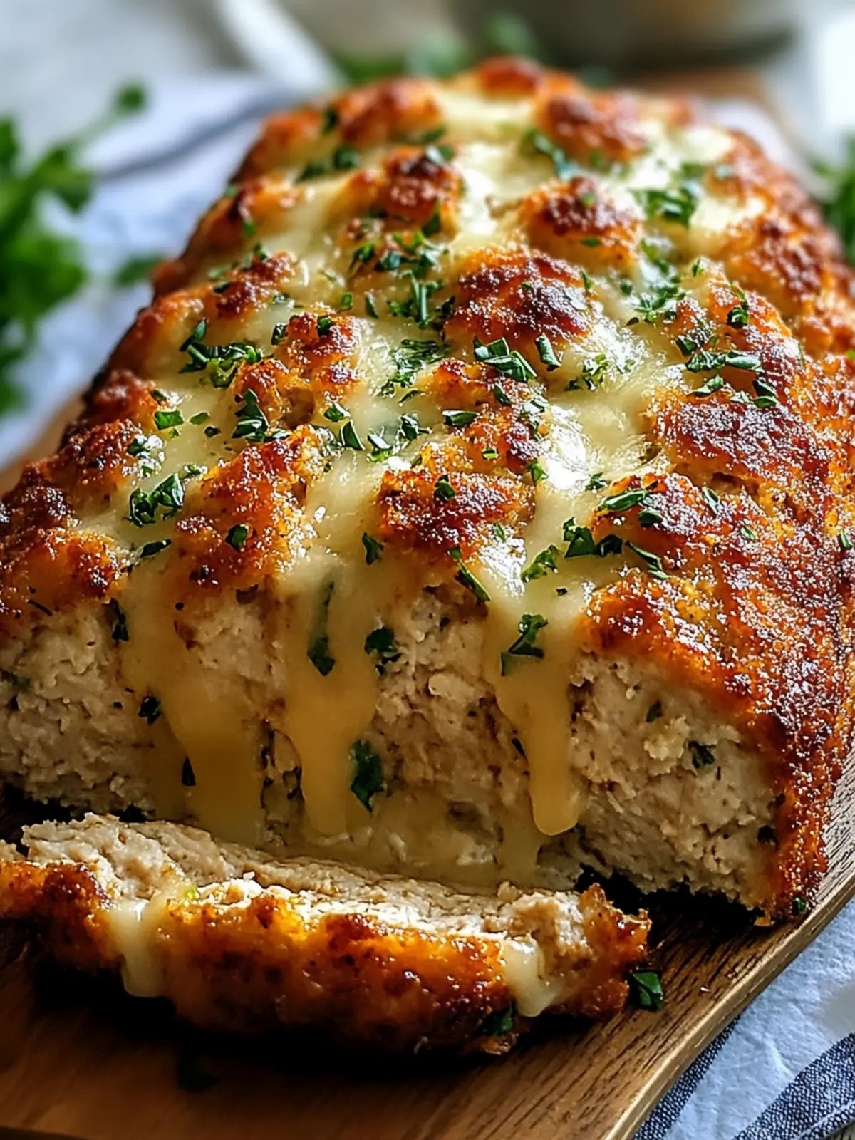 Parmesan Chicken Meatloaf with Gooey Cheese Center Delight 4 Parmesan Chicken Meatloaf with Gooey Cheese Center
