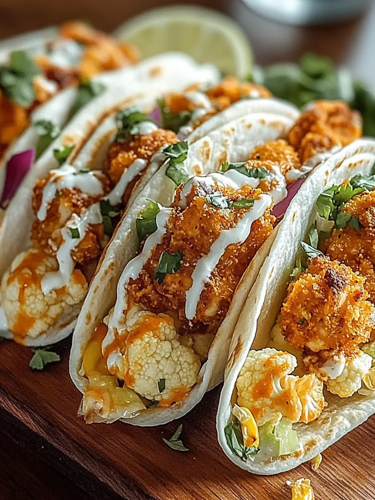 Spicy Buffalo Cauliflower Wraps: Your New Favorite Meal! 4 Spicy Buffalo Cauliflower Wraps