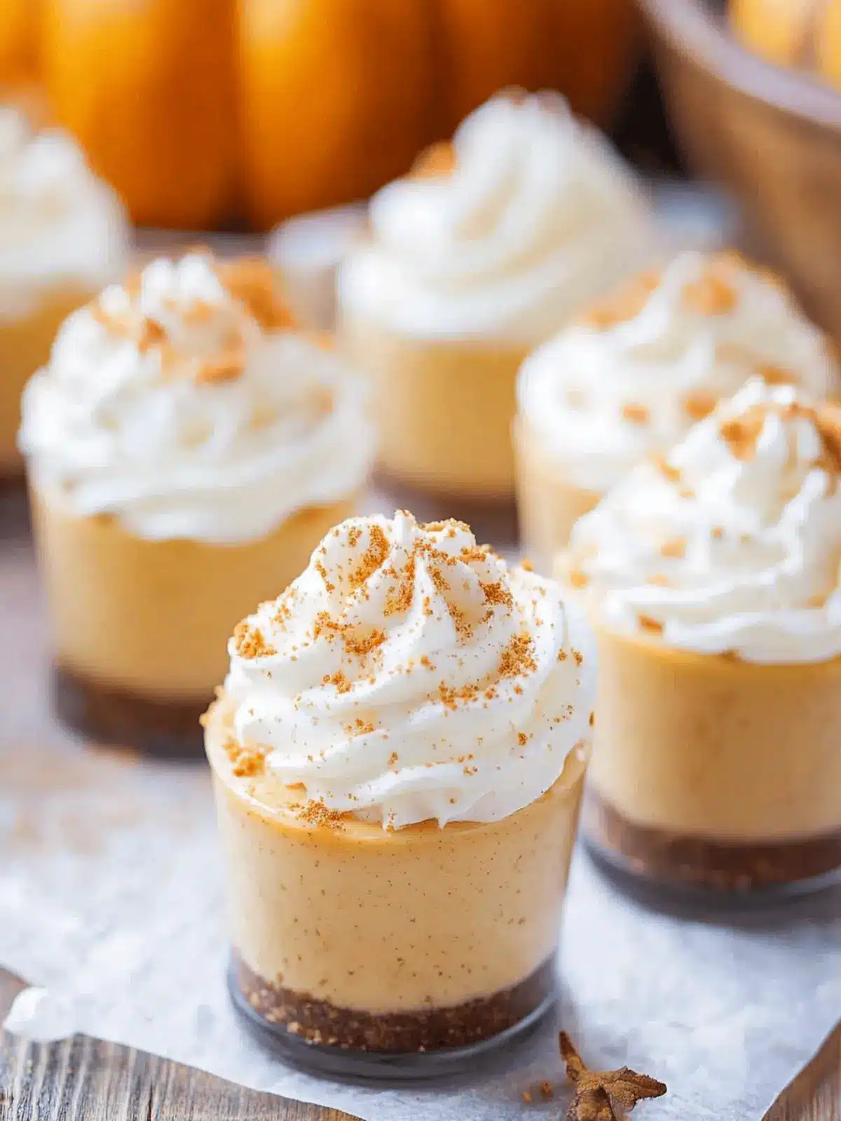 Irresistible Mini Pumpkin Pie Cheesecakes for Fall Festivities 4 Mini Pumpkin Pie Cheesecakes
