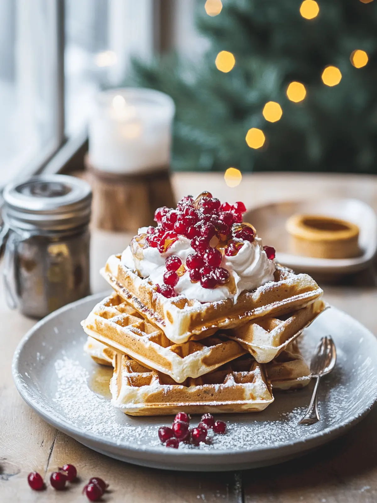 Delicious Greek Yogurt Waffles with Holiday Toppings Magic 3 Greek Yogurt Waffles with Holiday Toppings